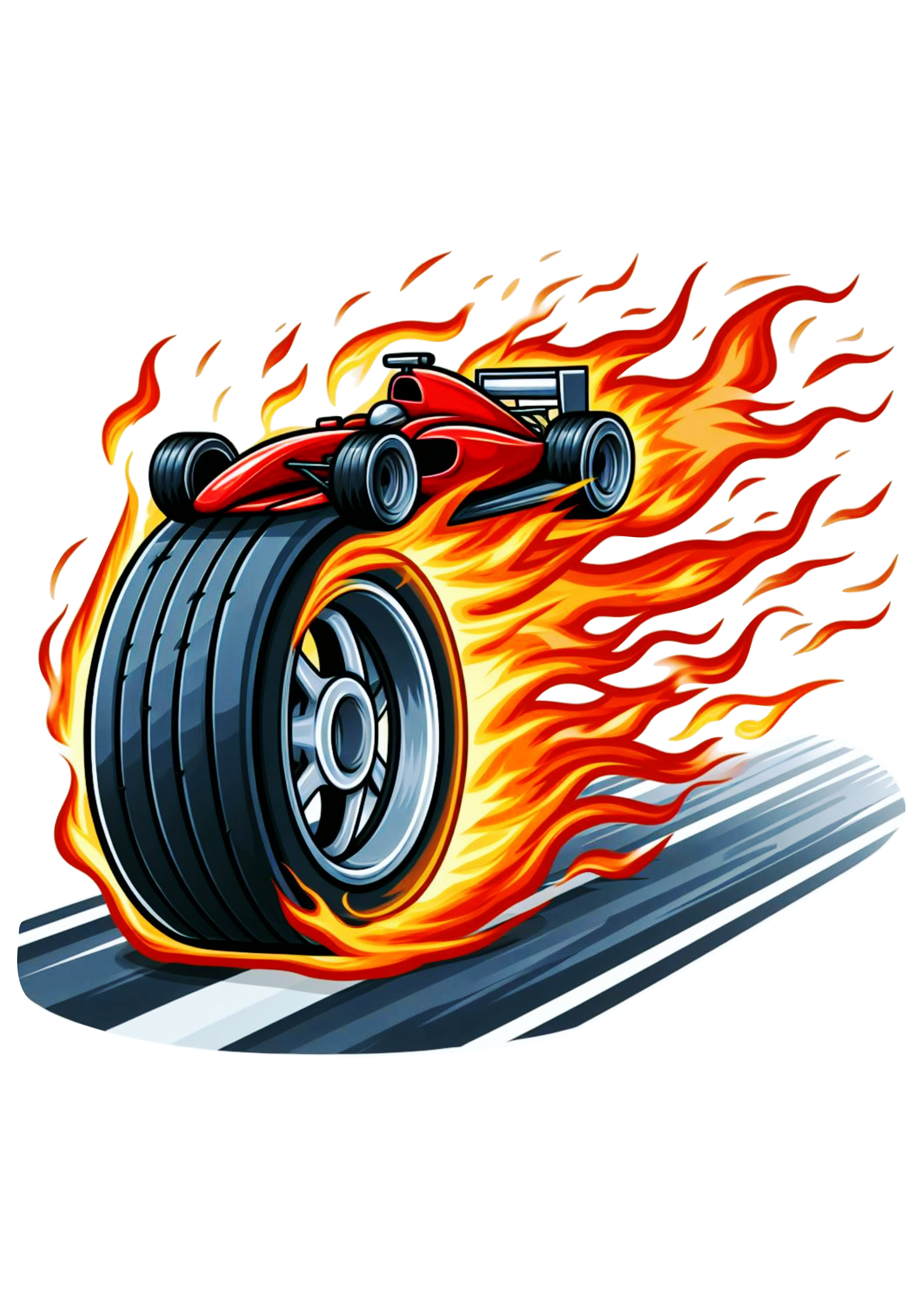 Hot Wheels pneu pegando fogo png