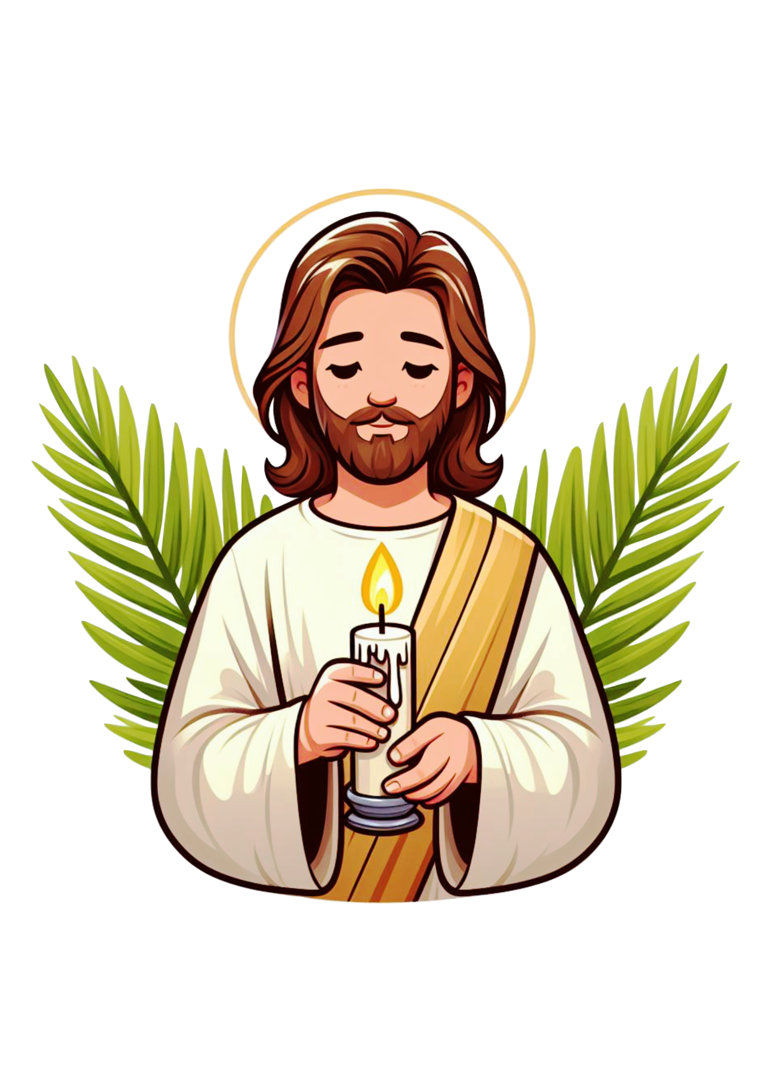 Páscoa a ressureição de Jesus Cristo clipart vetor semana santa quaresma domingo de ramos fundo transparente png
