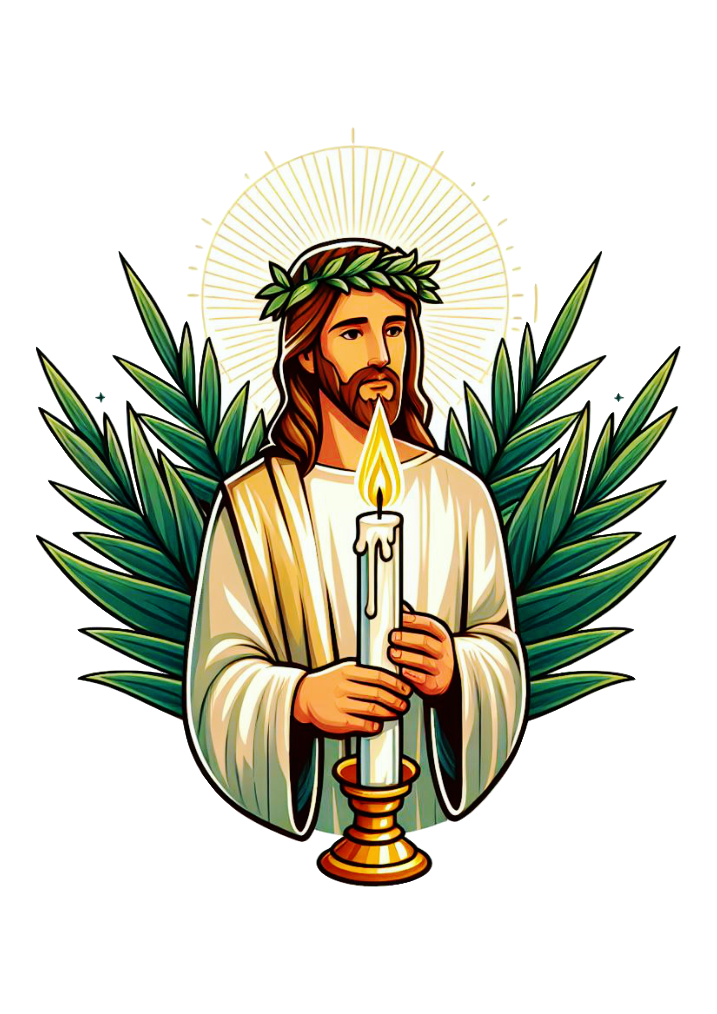 Páscoa a ressureição de Jesus Cristo clipart vetor semana santa quaresma domingo de ramos arte religiosa png