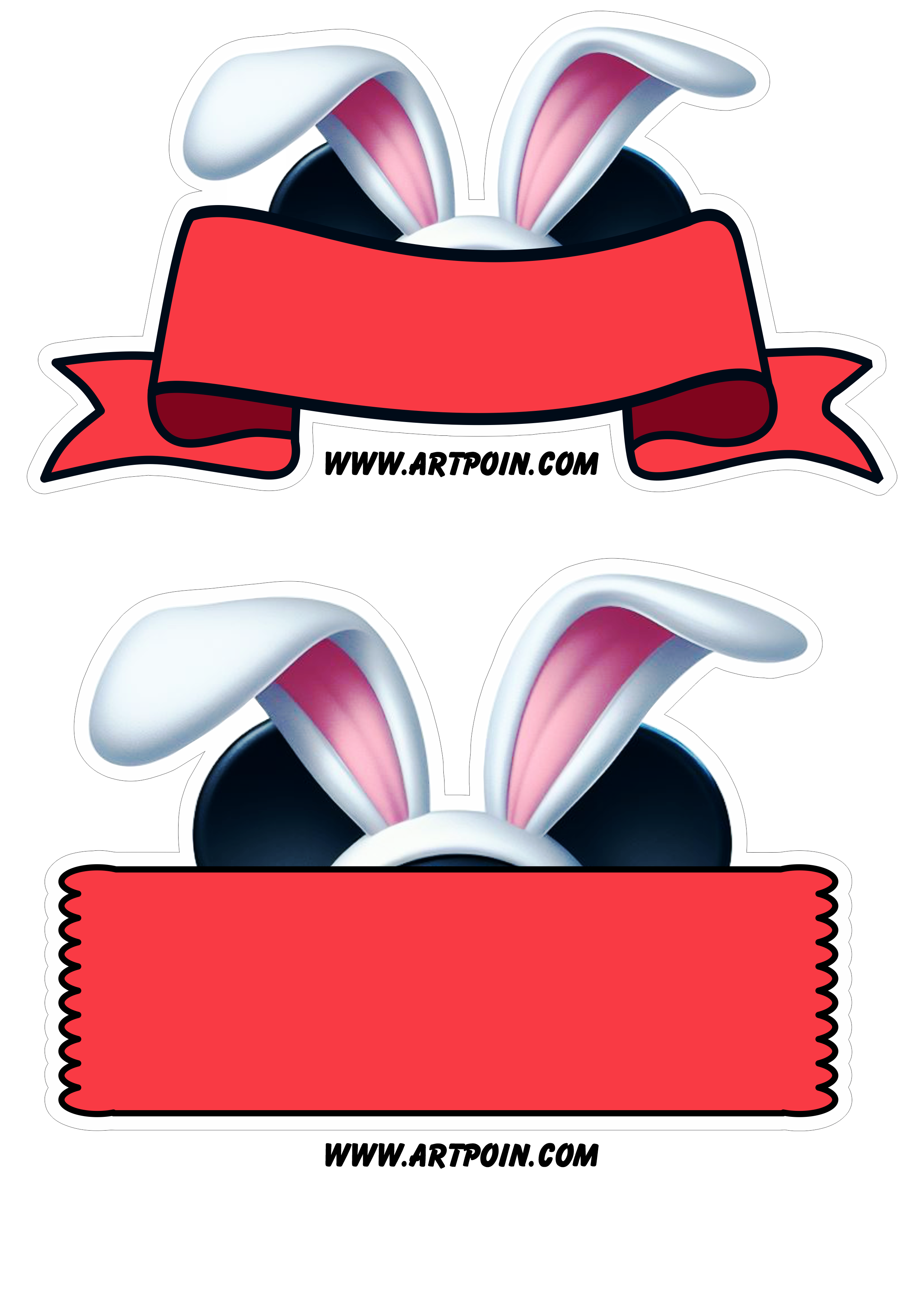 Topo de bolo Mickey mouse decoração de páscoa festa de aniversário infantil png