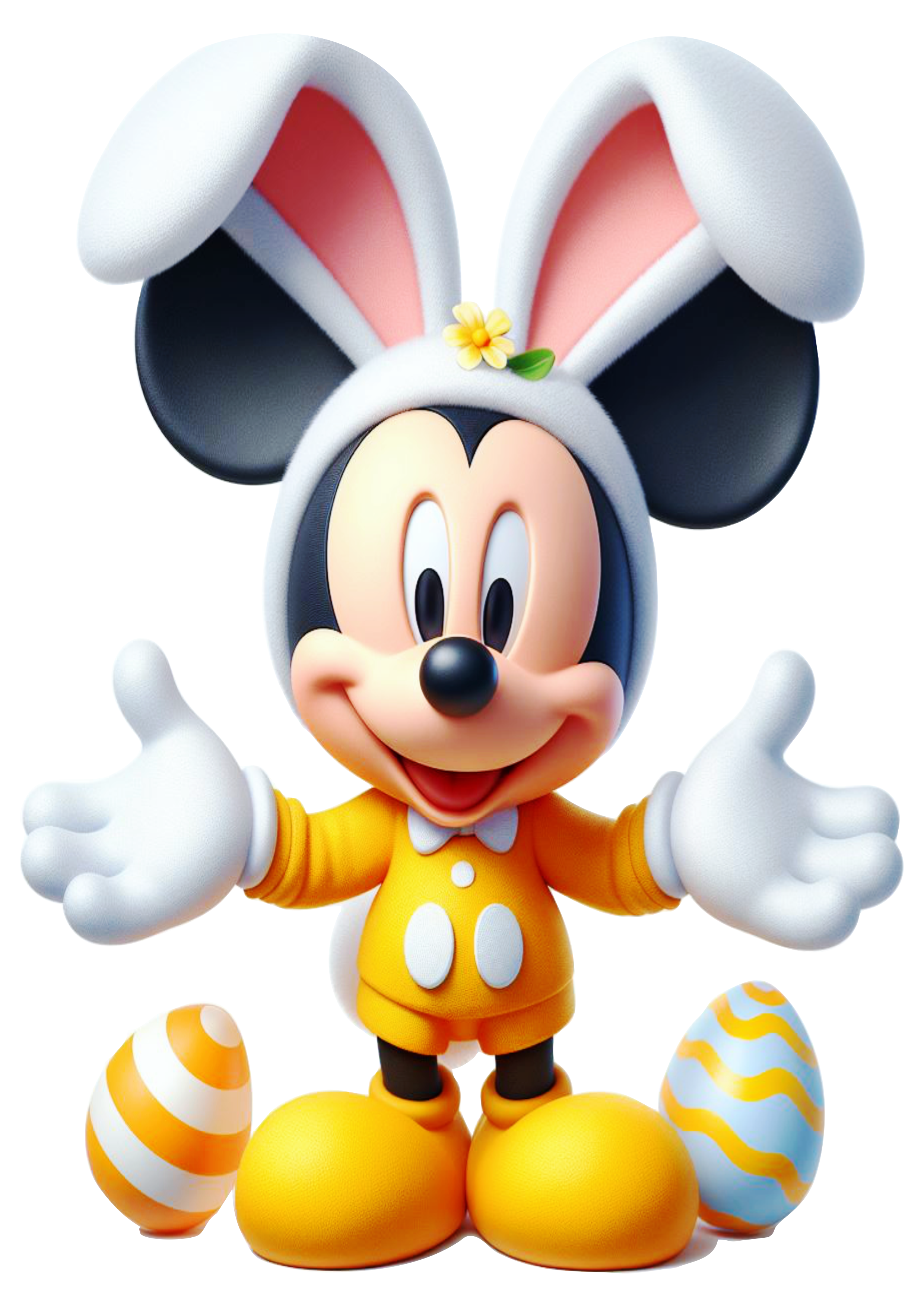 Mickey Mouse Desenho infantil da Disney especial de páscoa fantasia de coelhinho png image
