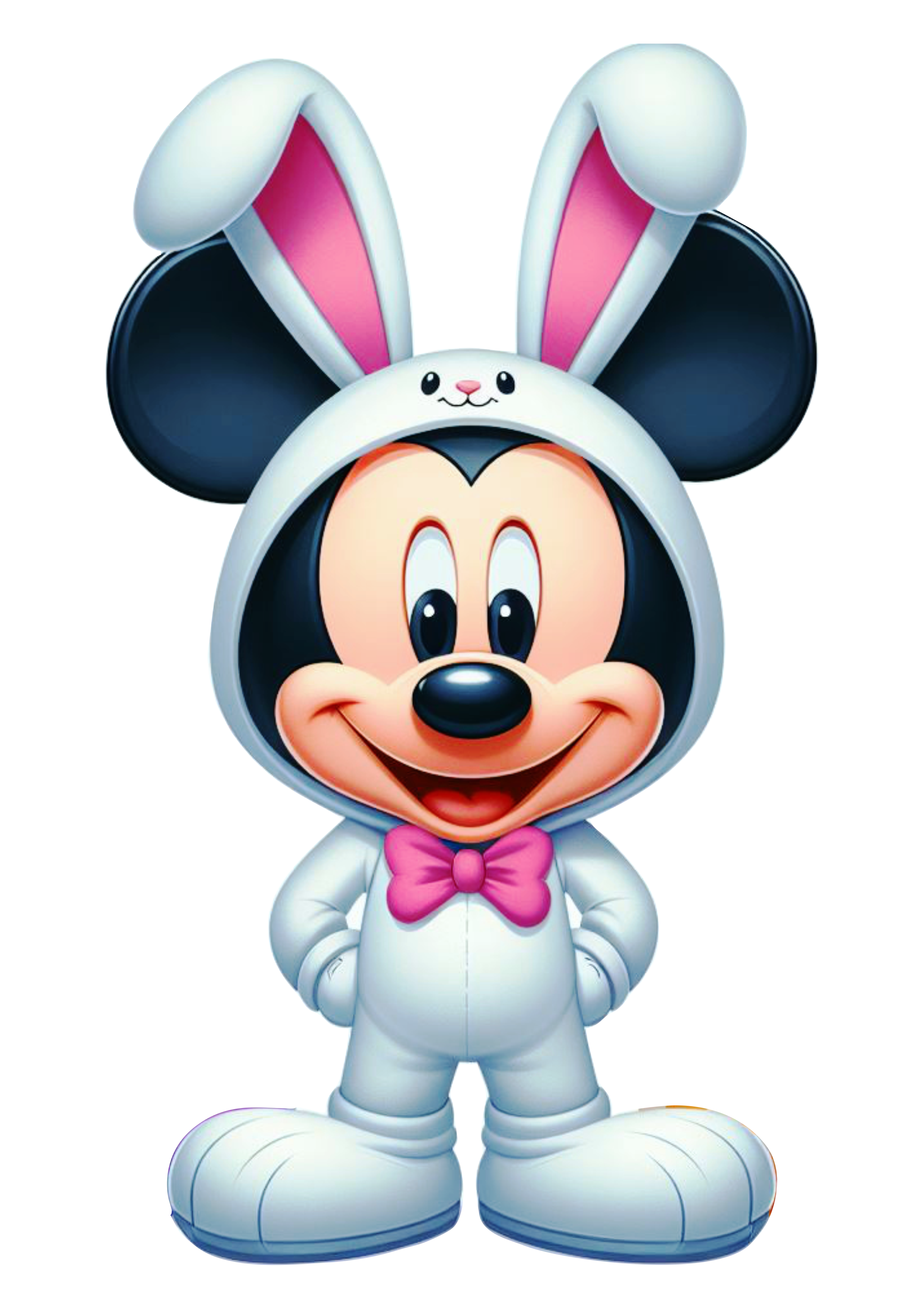 Disney Mickey mouse fantasiado de coelhinho da páscoa desenho infantil  png