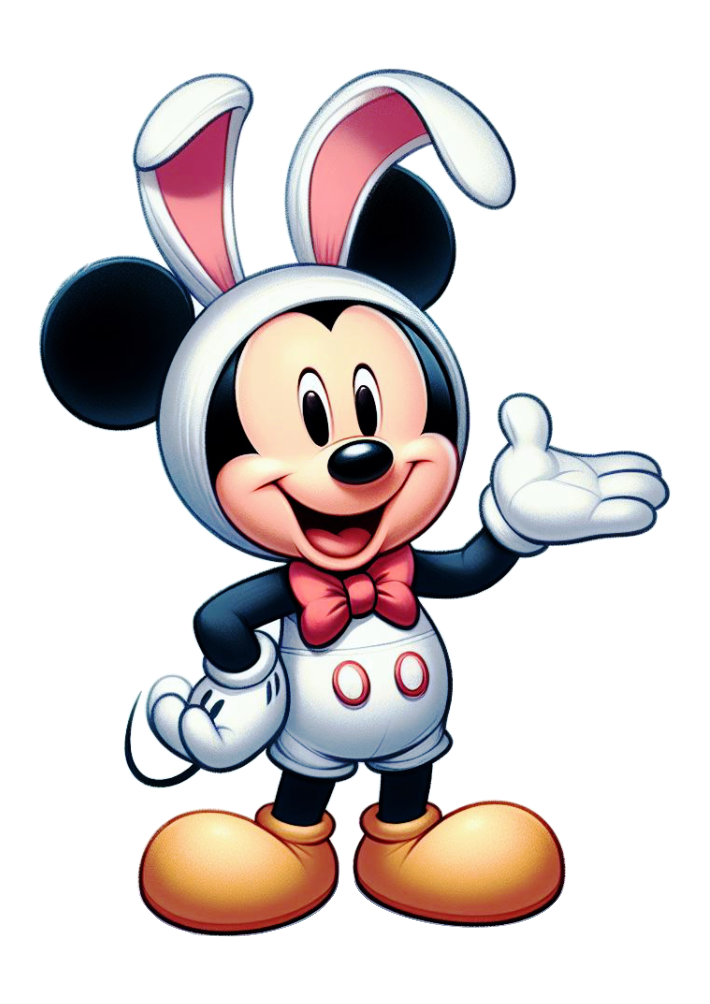 Disney Mickey mouse fantasiado de coelhinho da páscoa desenho infantil pack de imagens png