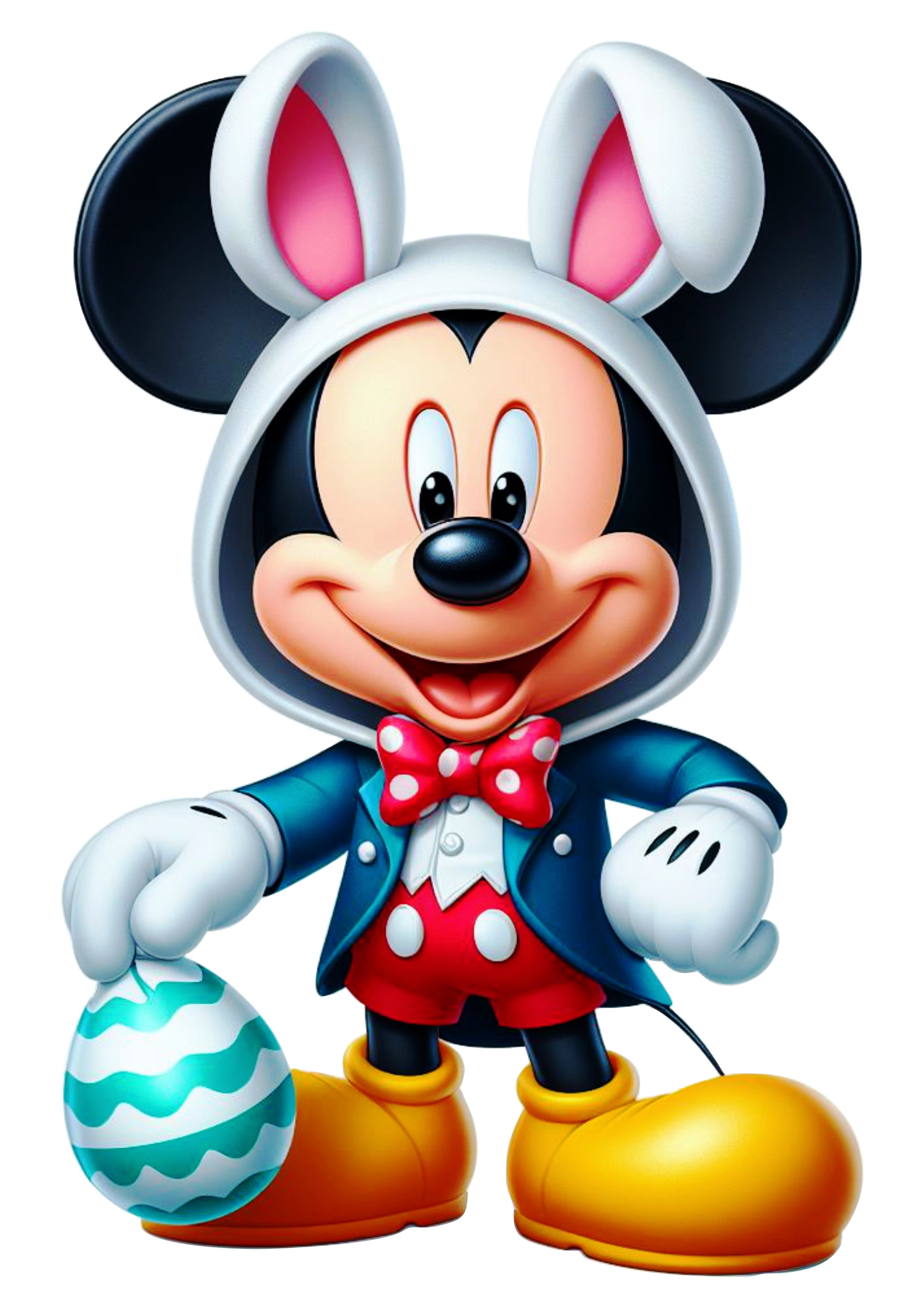 Disney Mickey mouse fantasiado de coelhinho da páscoa imagem sem fundo png