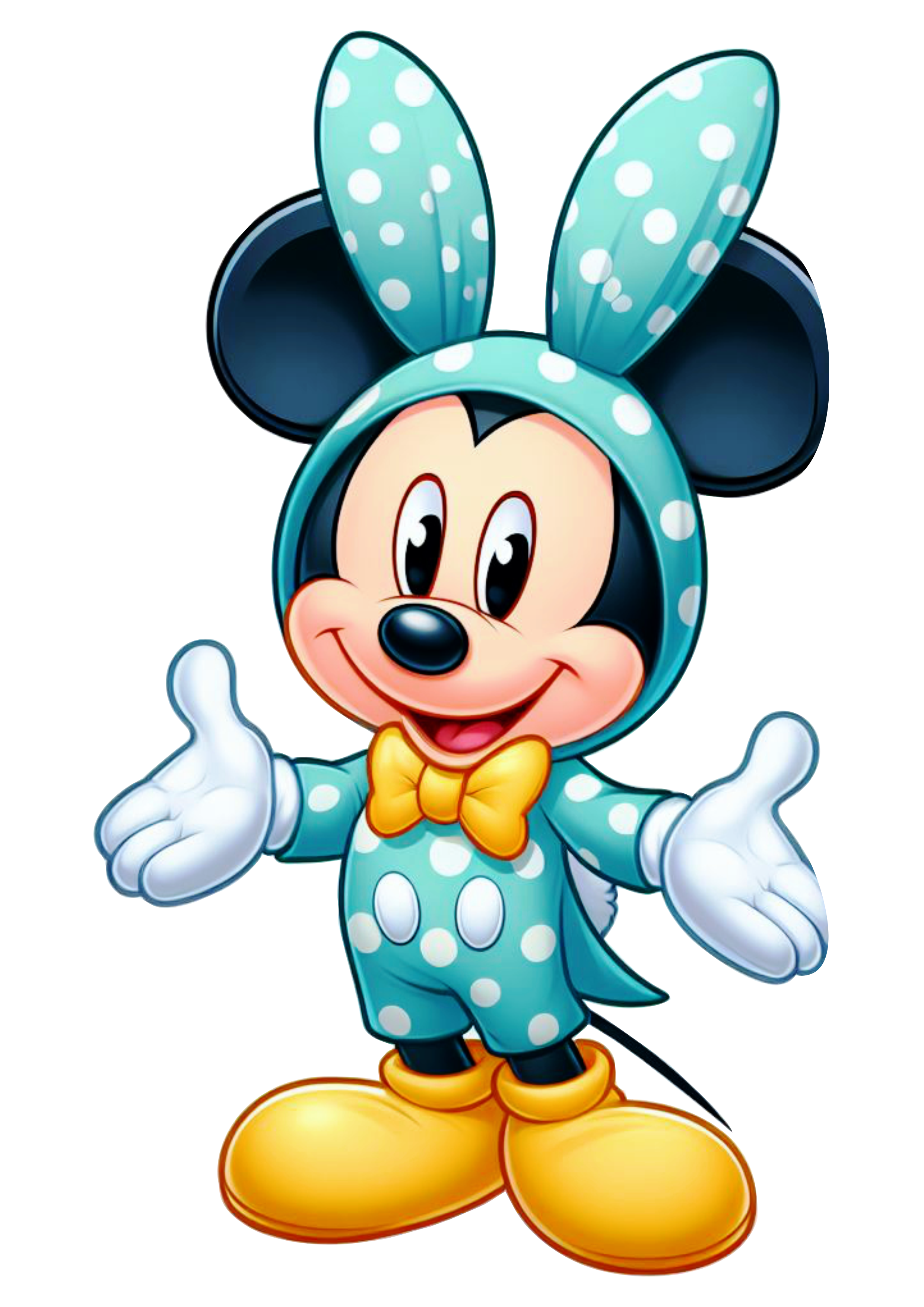 Disney Mickey mouse fantasiado de coelhinho da páscoa imagem sem fundo clipart vetor png