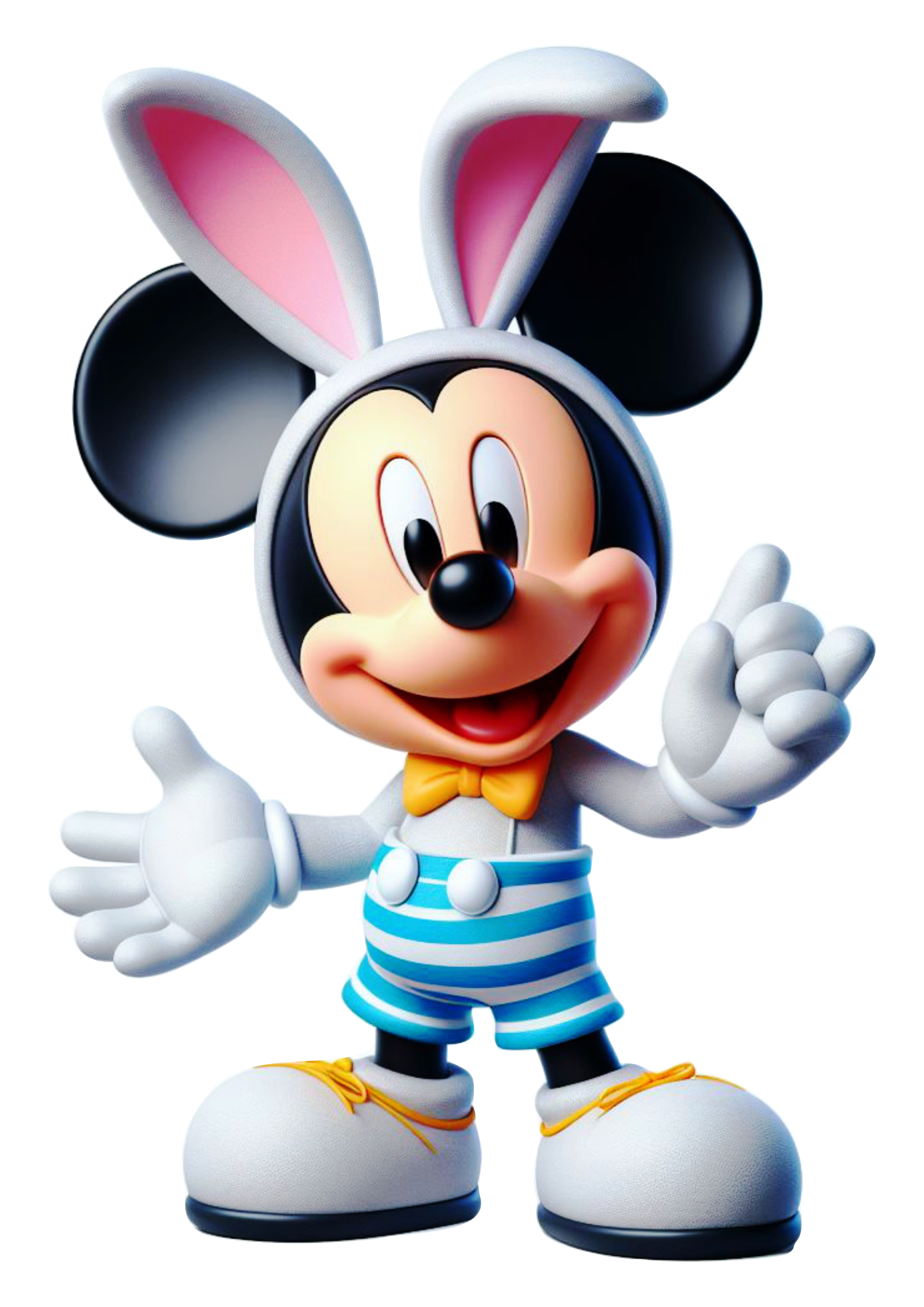 Disney Mickey mouse fantasiado de coelhinho da páscoa imagem sem fundo clipart vetor ilustração png