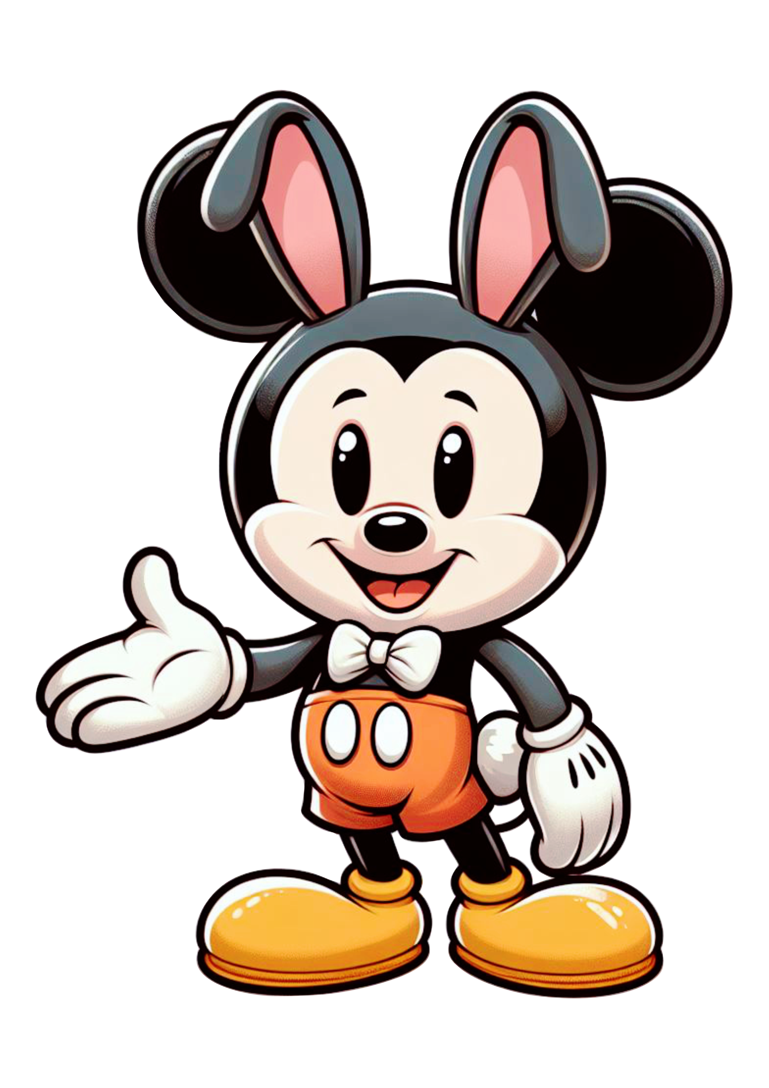 Imagens de páscoa decoração Mickey Mouse com orelhas de coelhinho desenho simples png