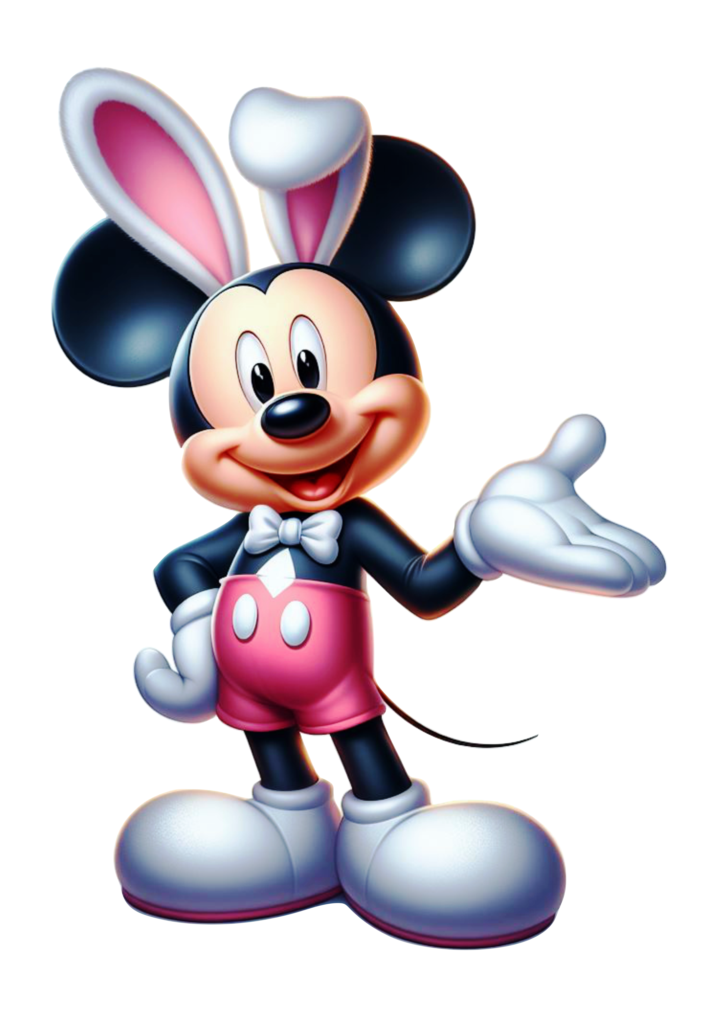 Imagens de páscoa decoração Mickey Mouse com orelhas de coelhinho desenho infantil png