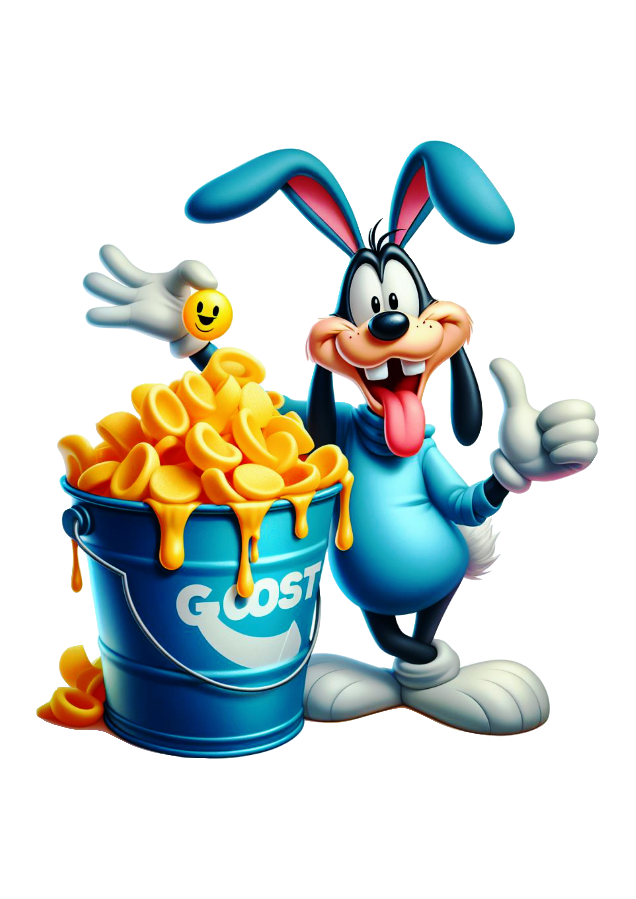 Turma do Mickey Mouse especial de páscoa pateta com cesta de ovos de chocolate vetor clipart Disney decoração fundo transparente png
