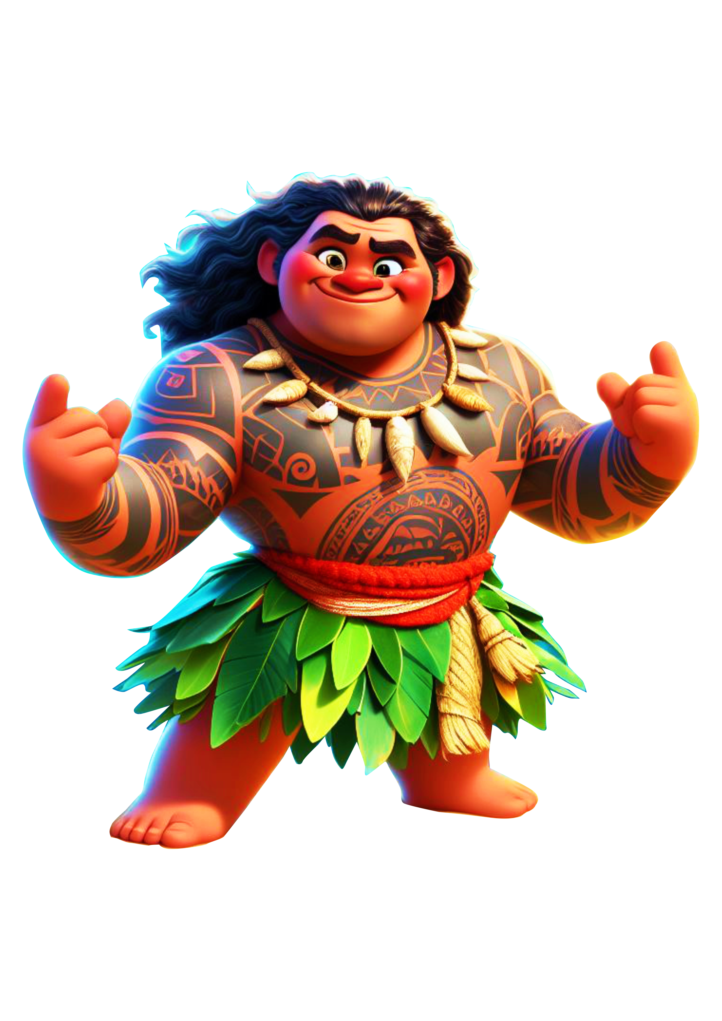 Maui personagem Disney Moana desenho infantil ilustração png