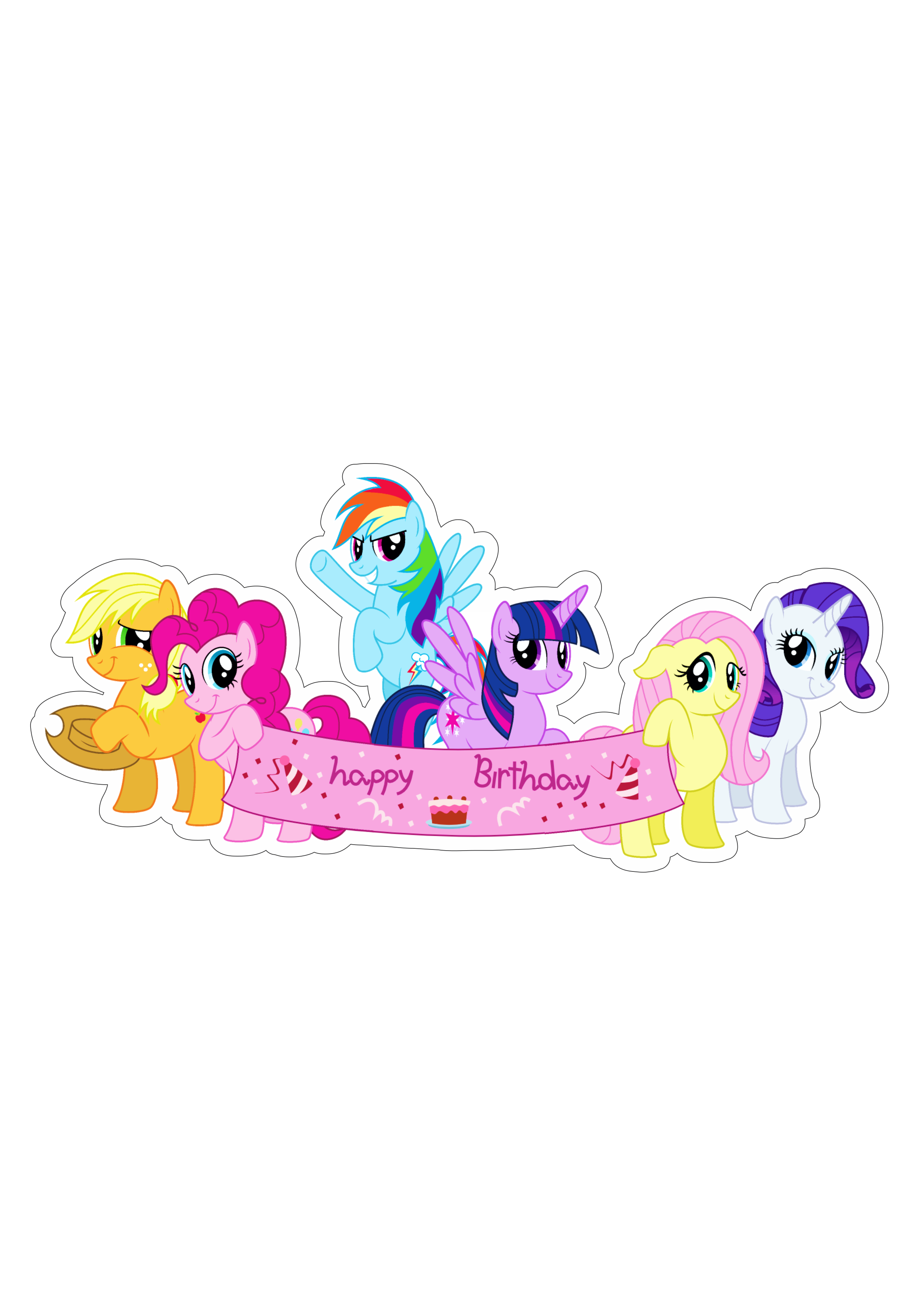 My Little Pony cavalinho e unicórnios desenho infantil ilustração personagem fictício png image clipart colorido happy birthday