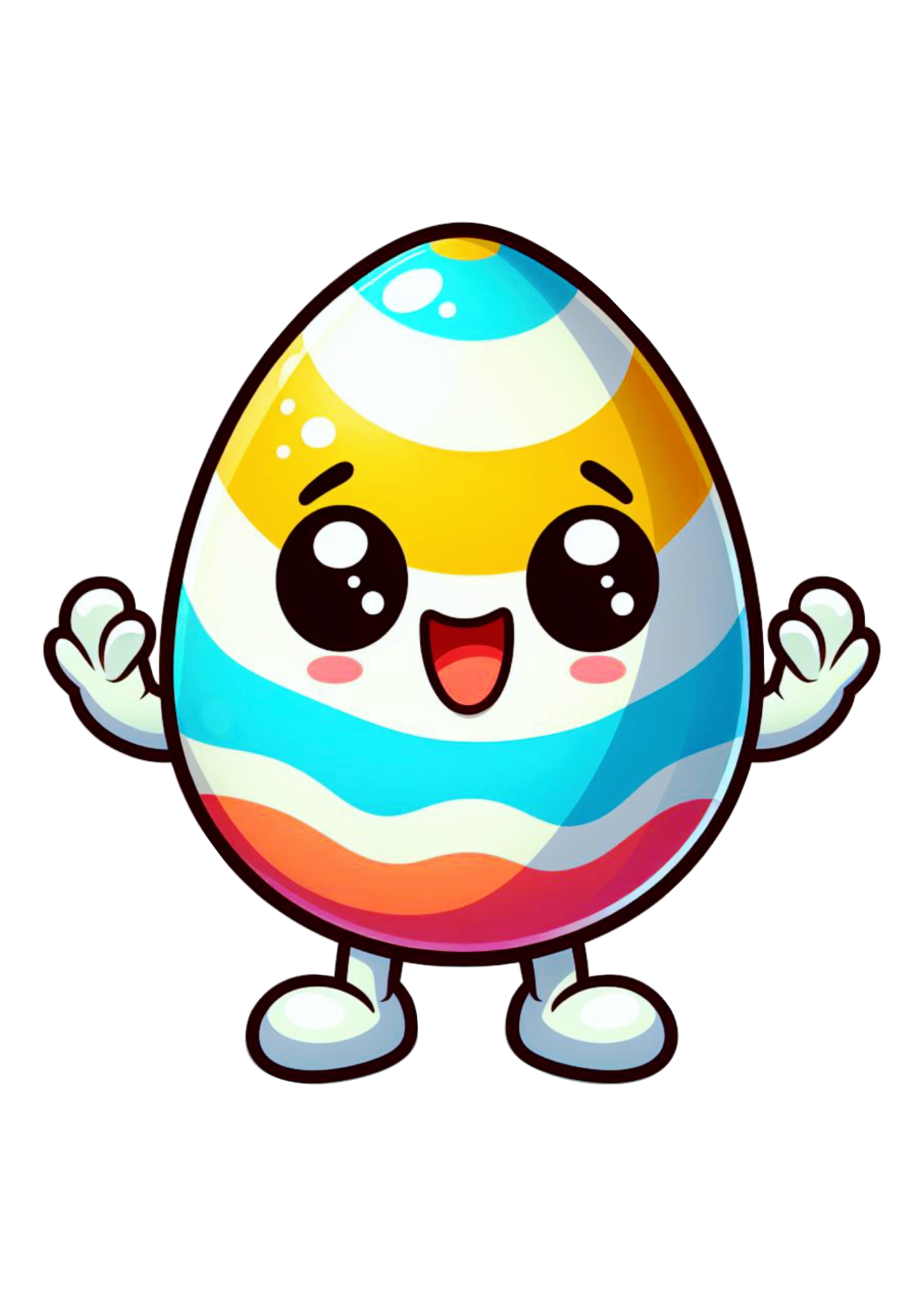 Ovo da p scoa colorido desenho animado infantil decora o png