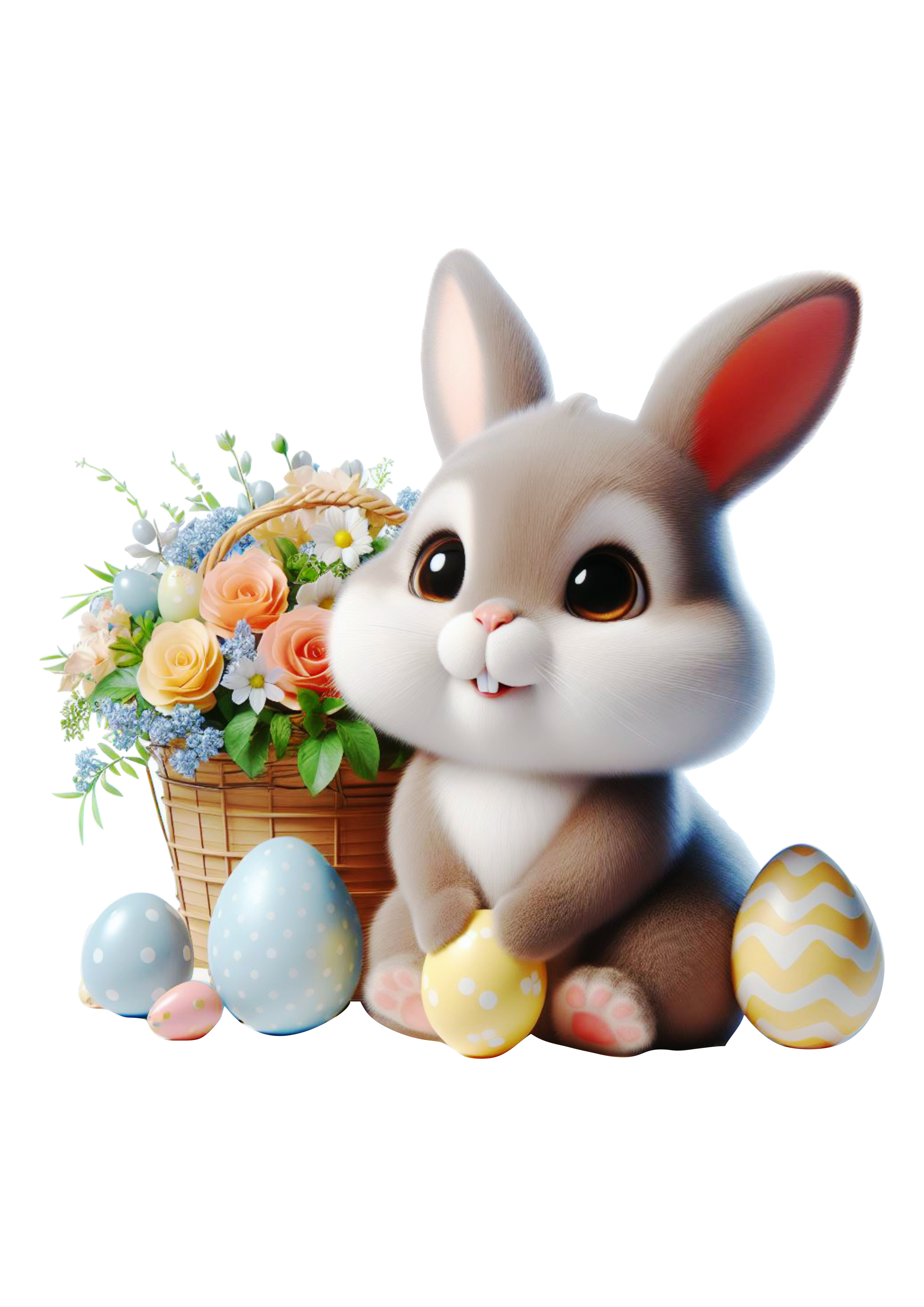Imagens de páscoa coelhinho fofinho cute decoração ovos de chocolate png