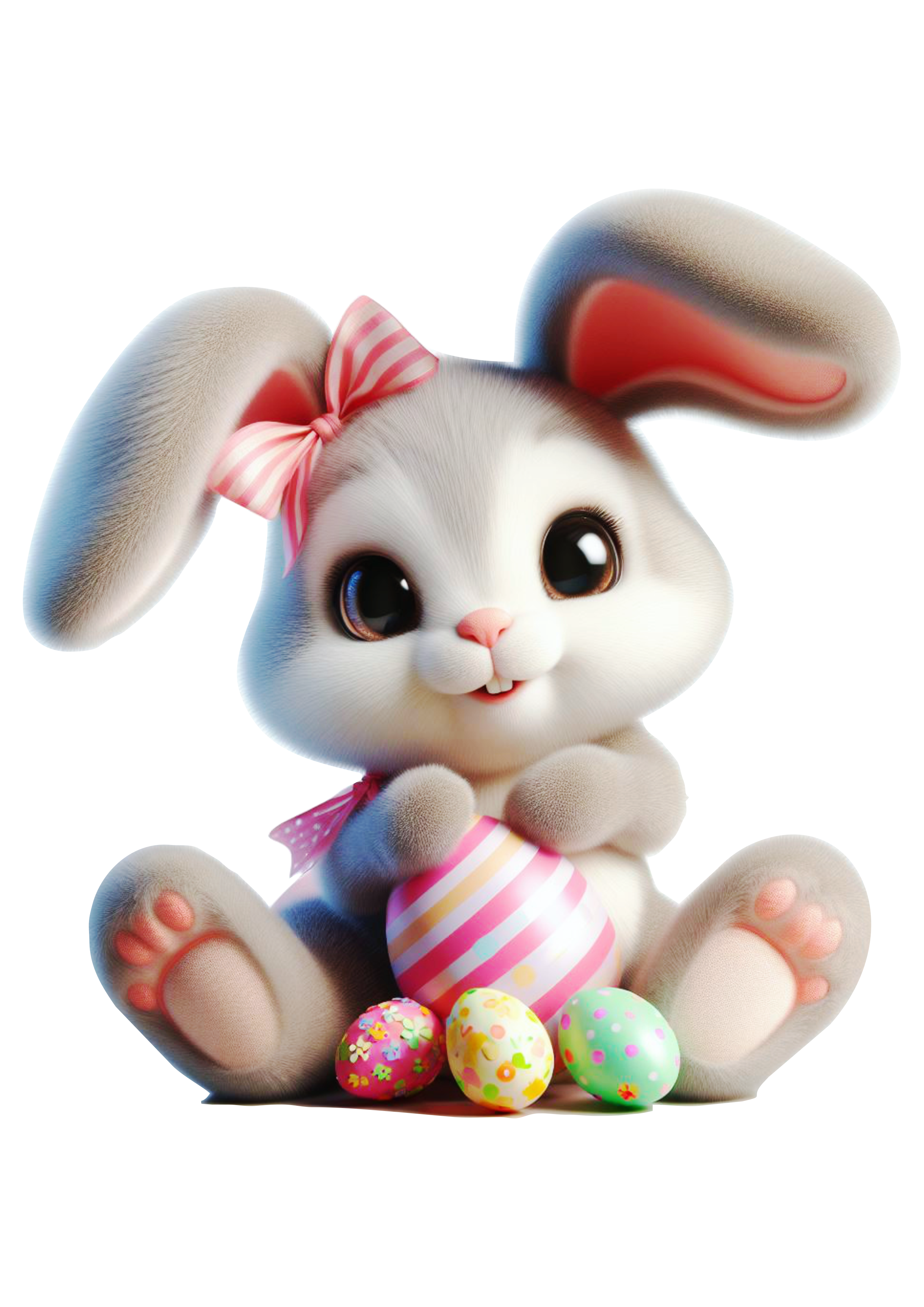 Imagens de páscoa coelhinho fofinho cute decoração ovinhos de chocolate png animação infantil ilustração fundo transparente