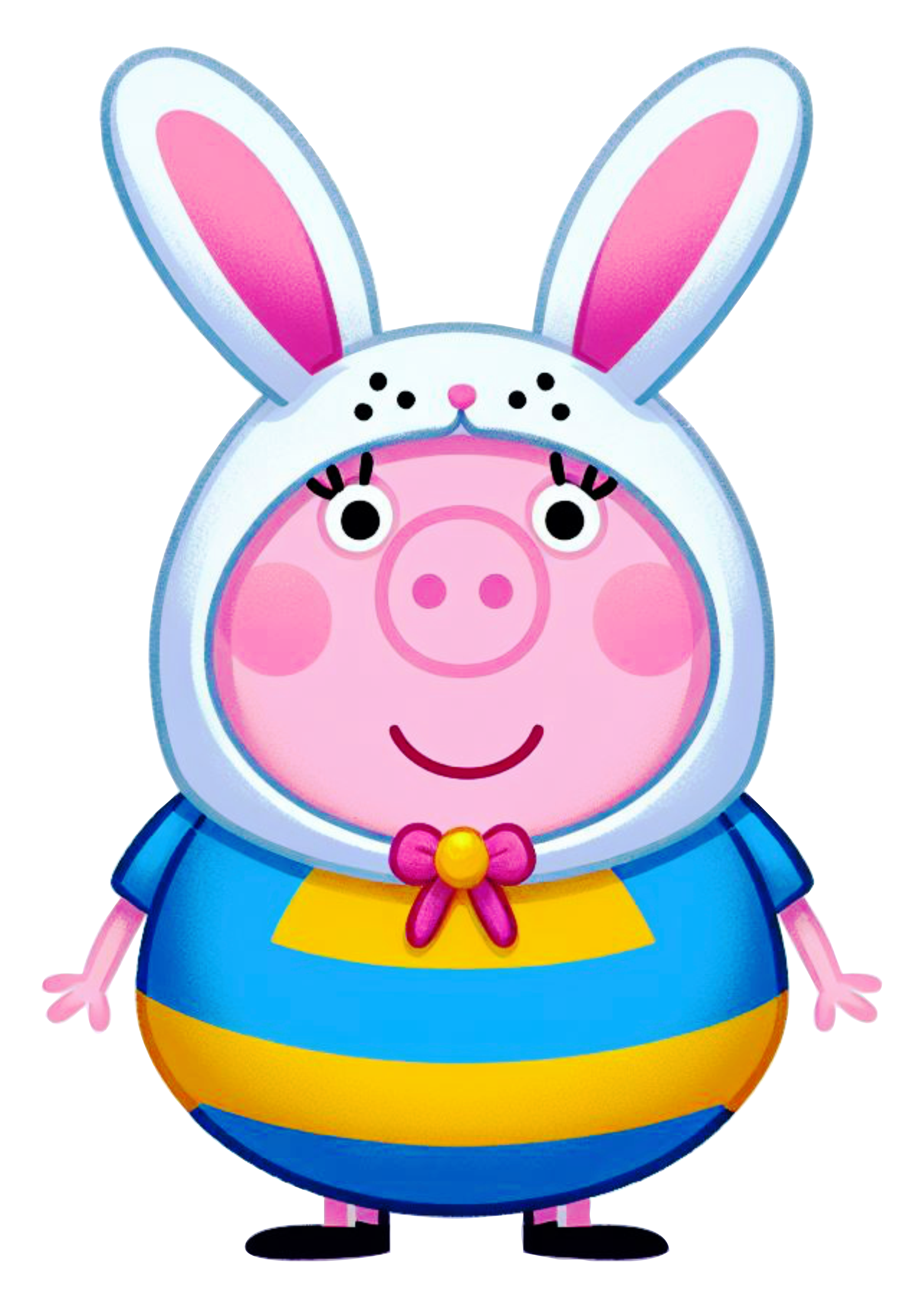 Peppa Pig personagens desenho infantil especial de páscoa clipart ilustração porquinha fundo transparente png