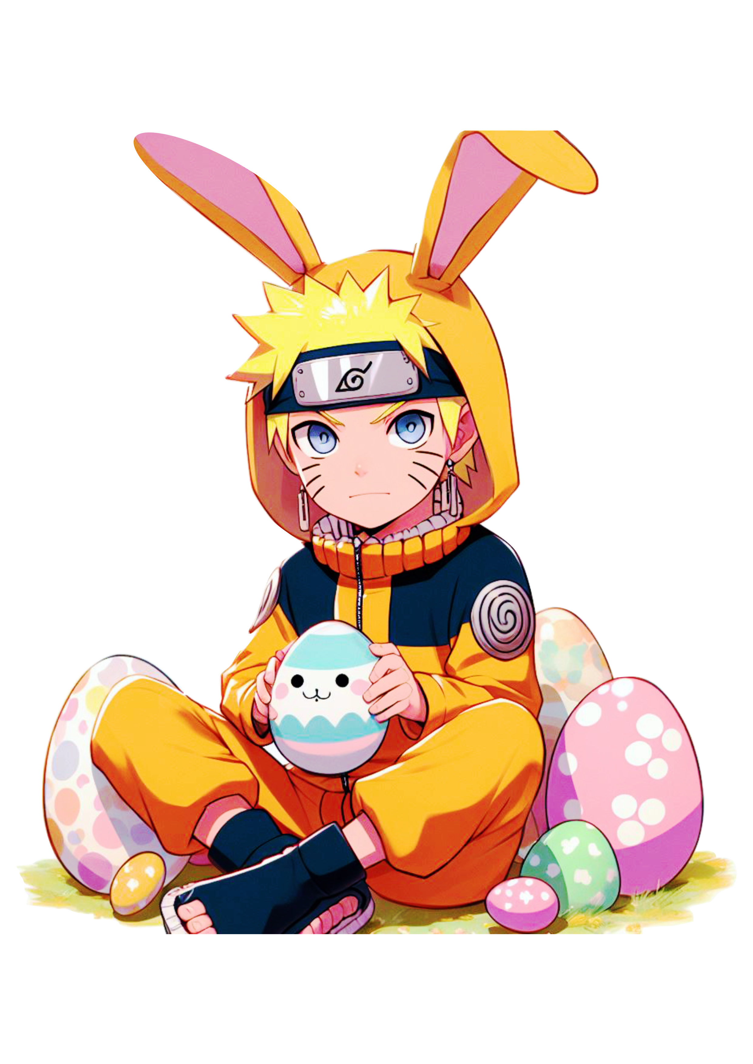Naruto especial de páscoa ovos de chocolate anime desenho infantil clipart png