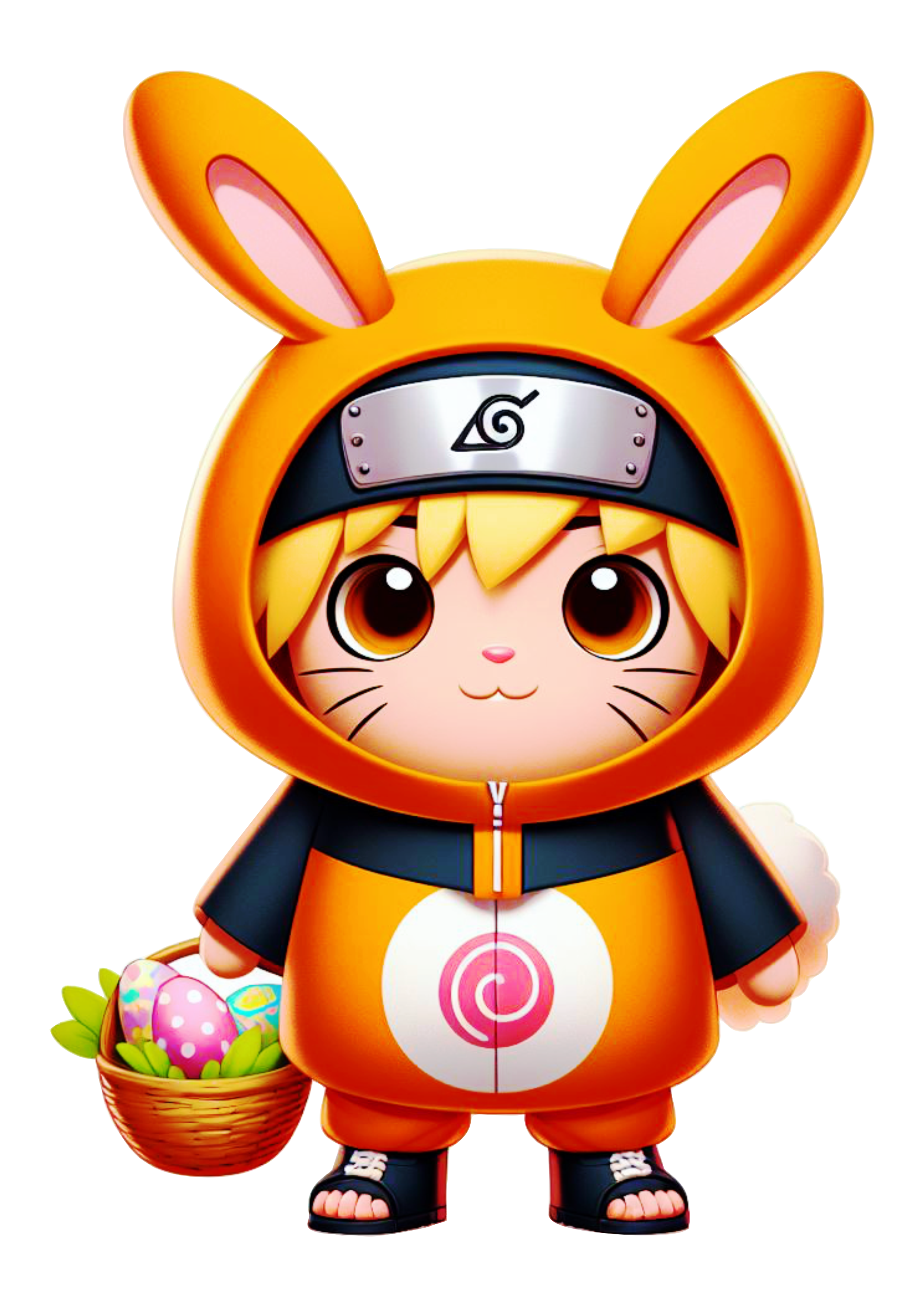 Naruto especial de páscoa ovos de chocolate anime desenho infantil clipart bonequinho png