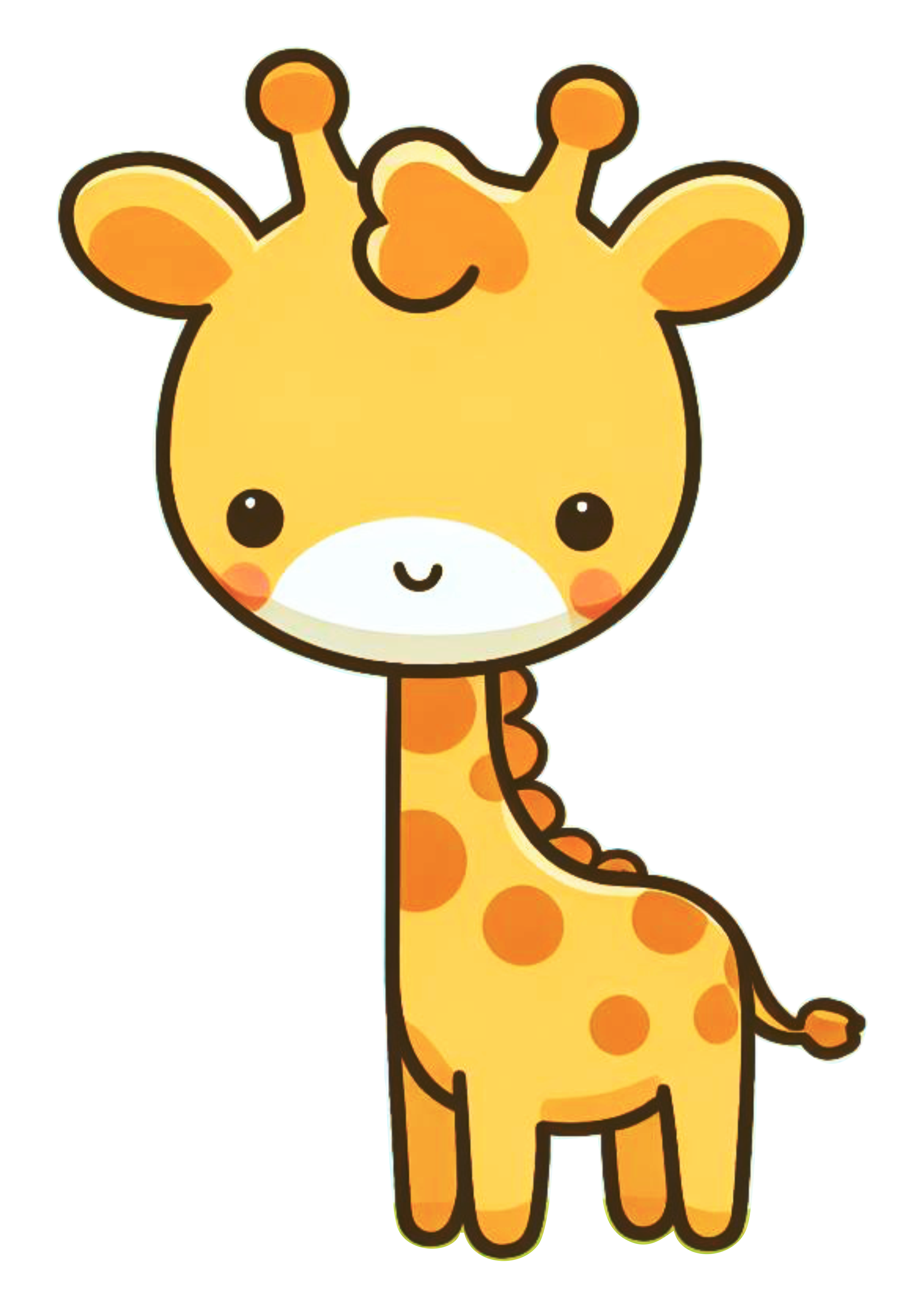 Girafa desenho infantil simples safari de animais png image