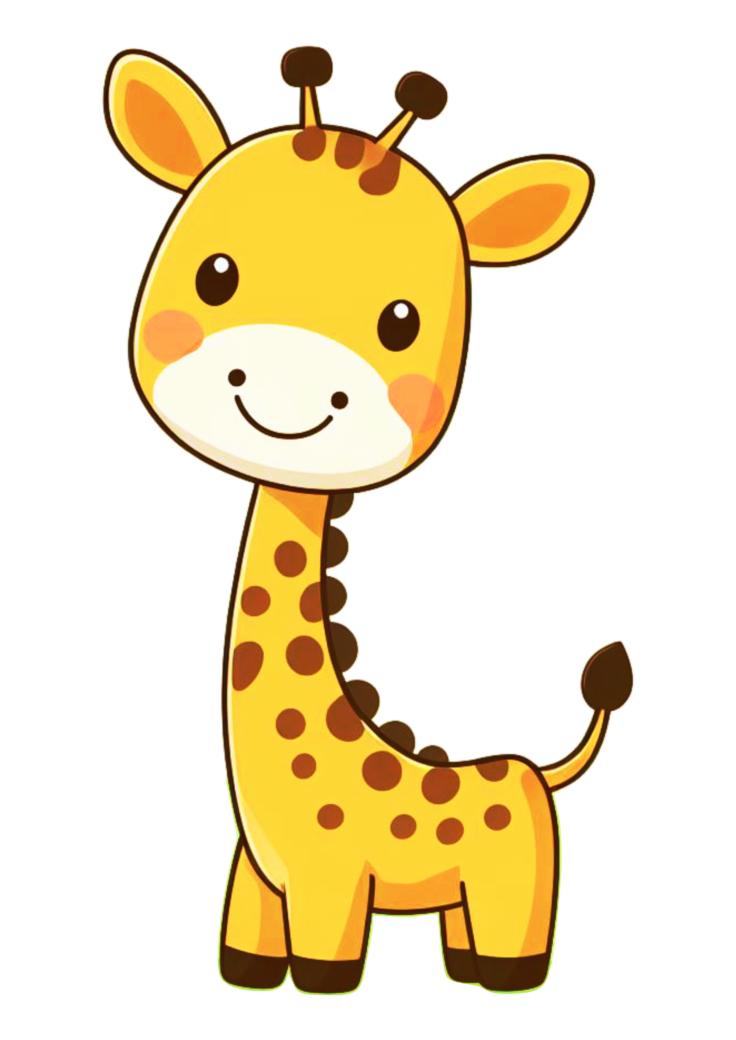 Girafa desenho infantil simples safari de animais png image design