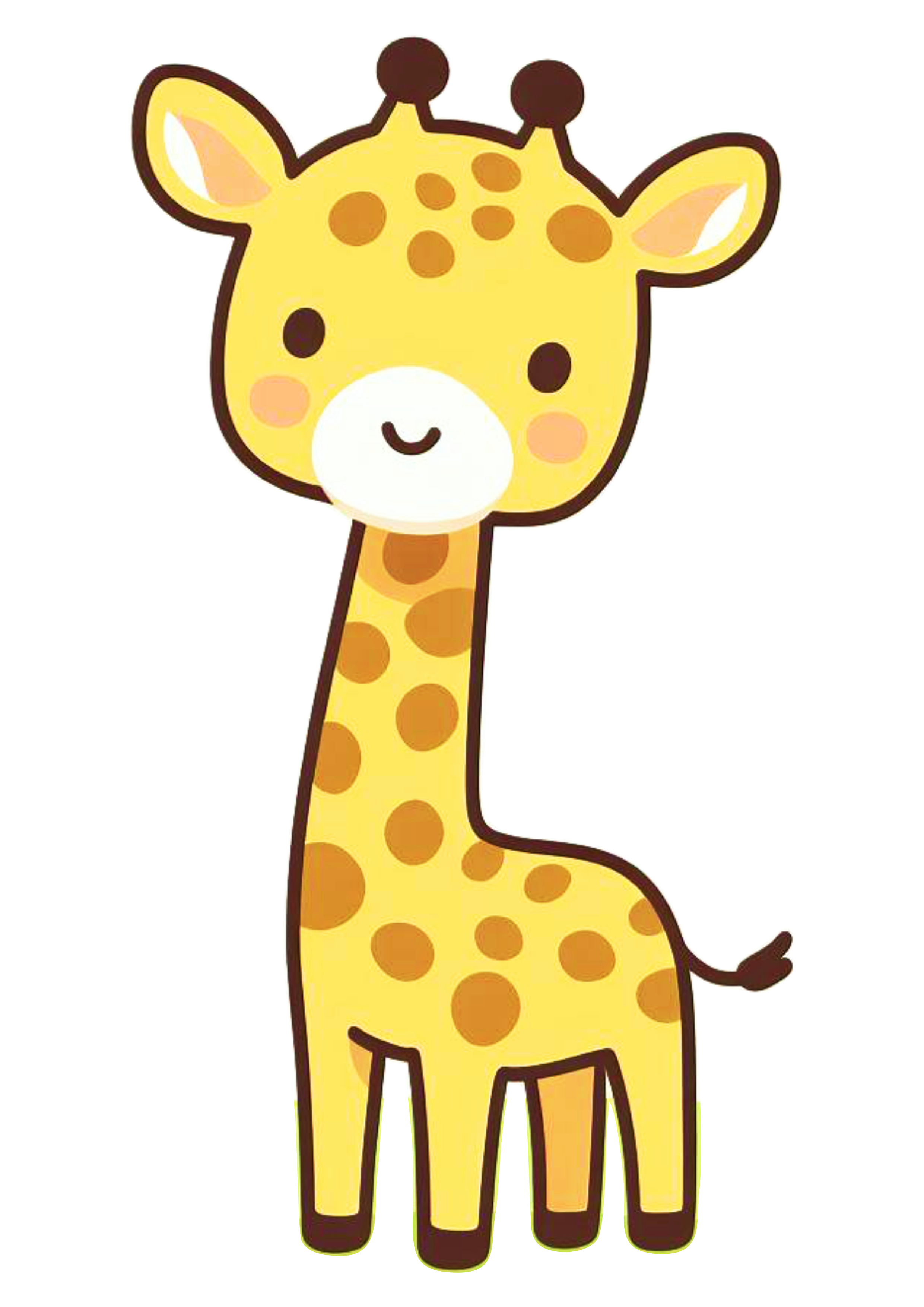Girafa desenho infantil simples safari de animais png image design kids ilustração