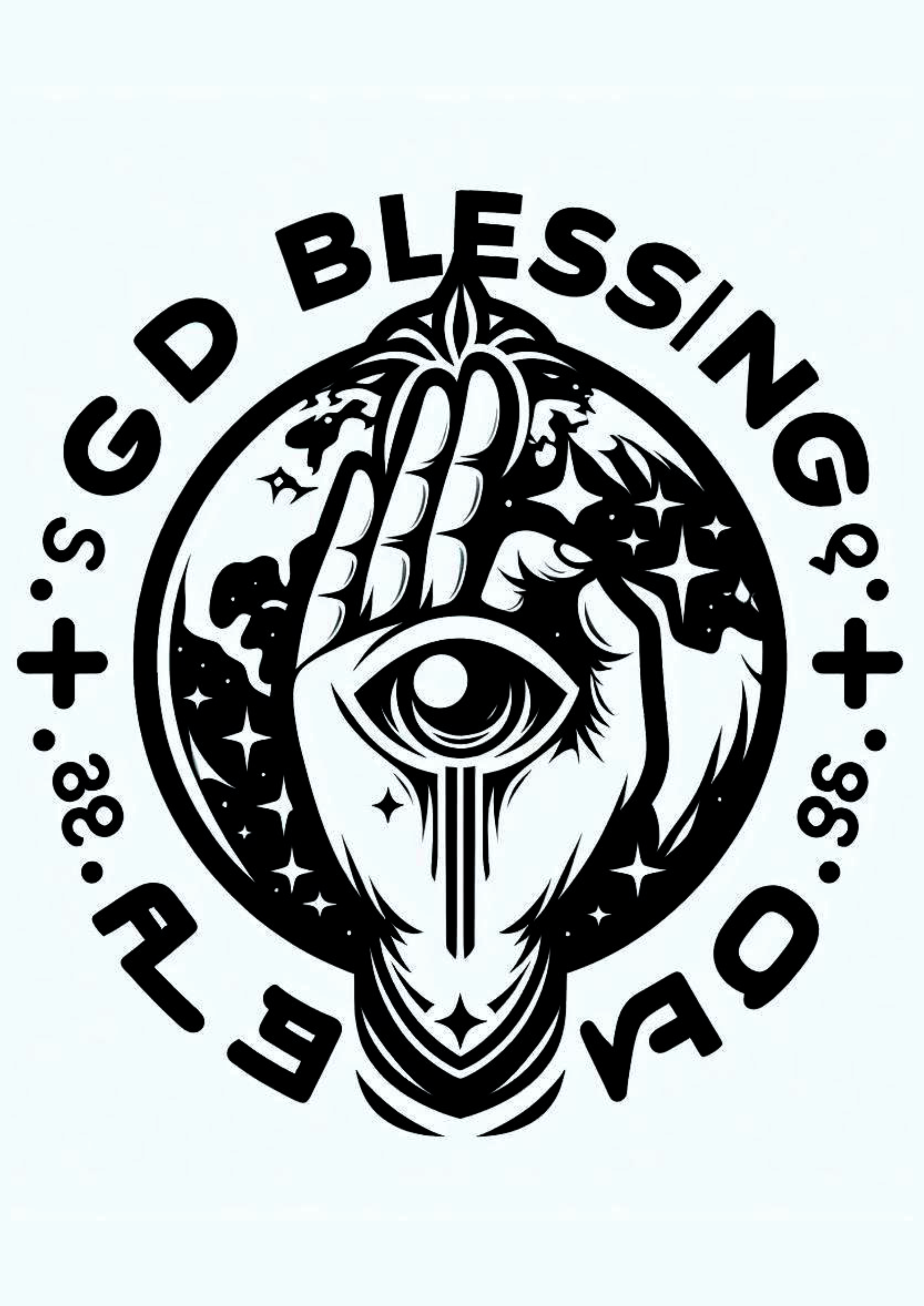 Desenho para tatuagem Deus exotérico god blessing nova ordem mundial png