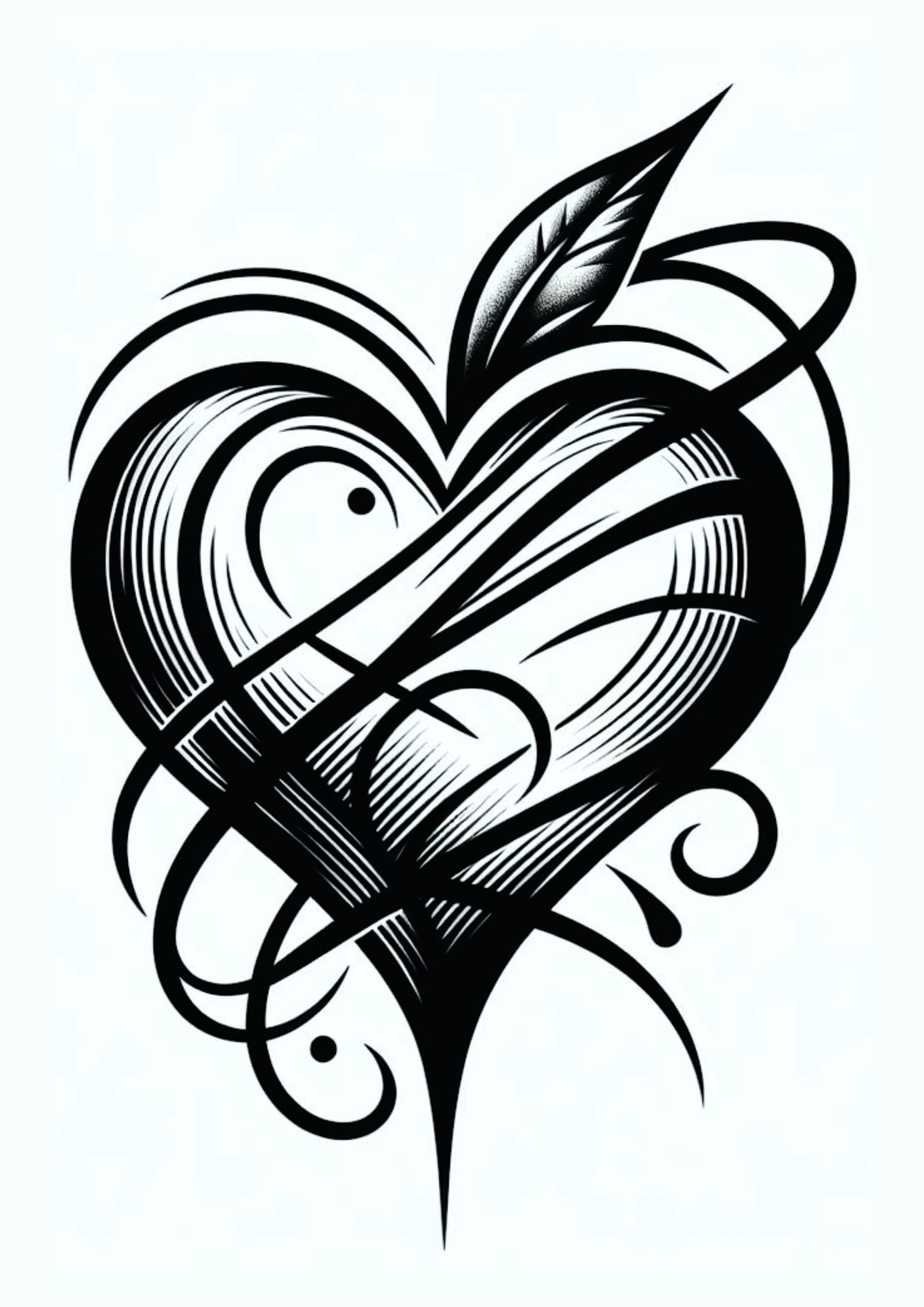 Desenho para tatuagem feminina para imprimir artes visuais design minimalista coração png