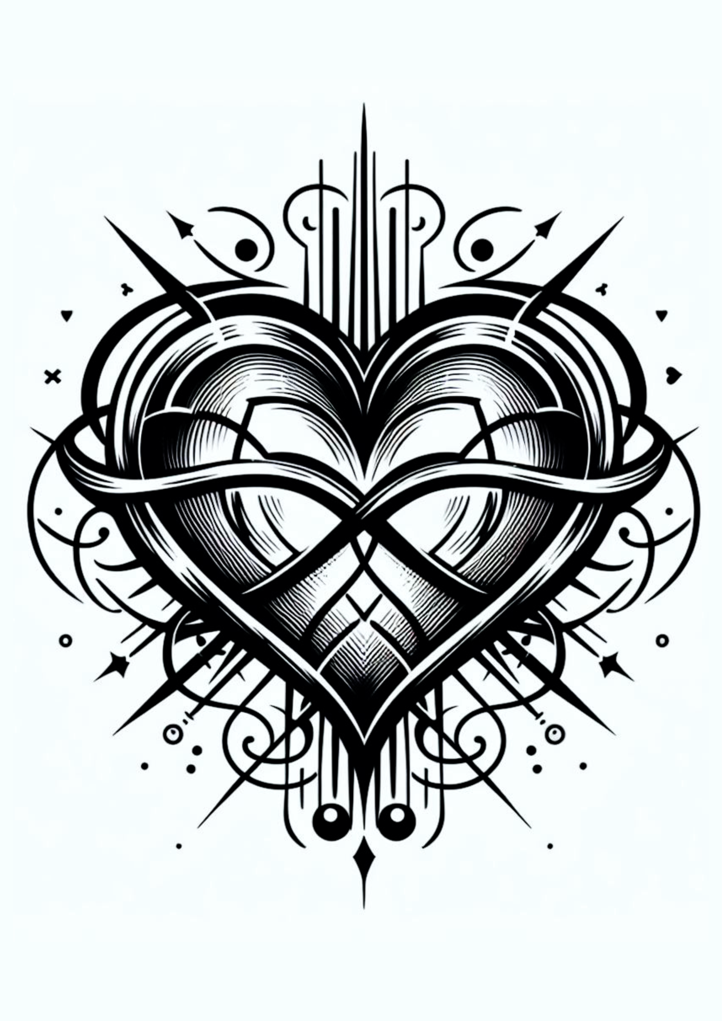 Coração desenho para tatuagem artes visuais png
