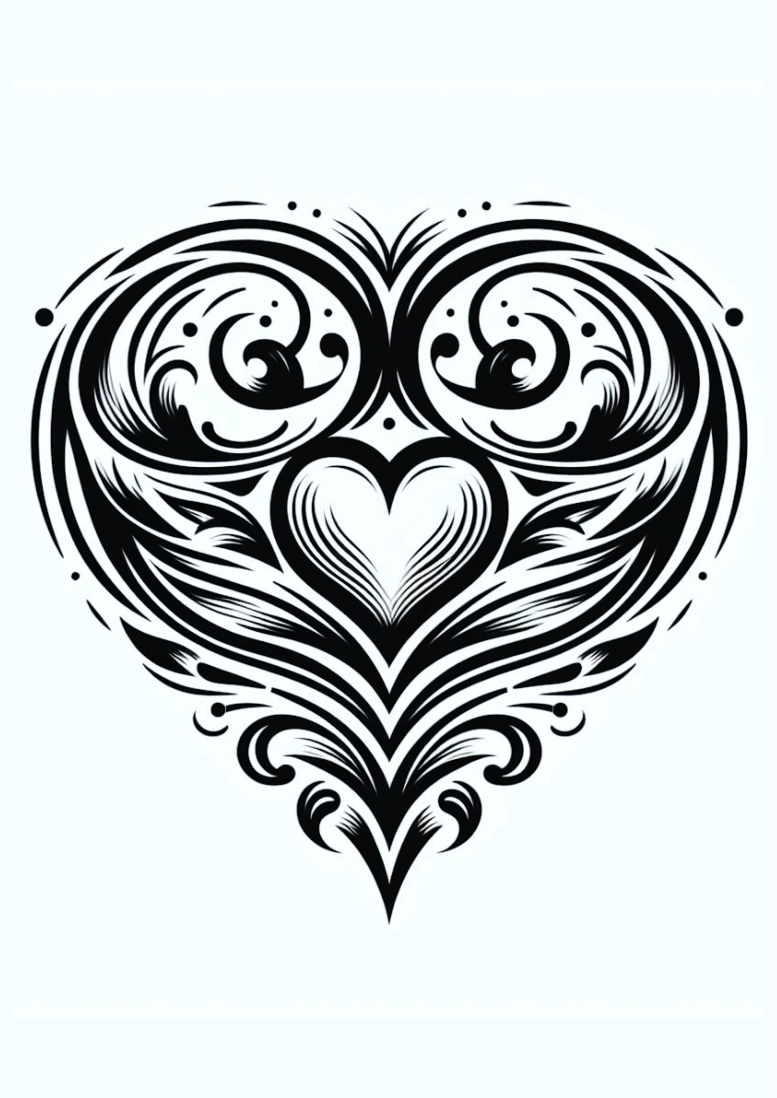Coração desenho para tatuagem feminina artes visuais tribal png