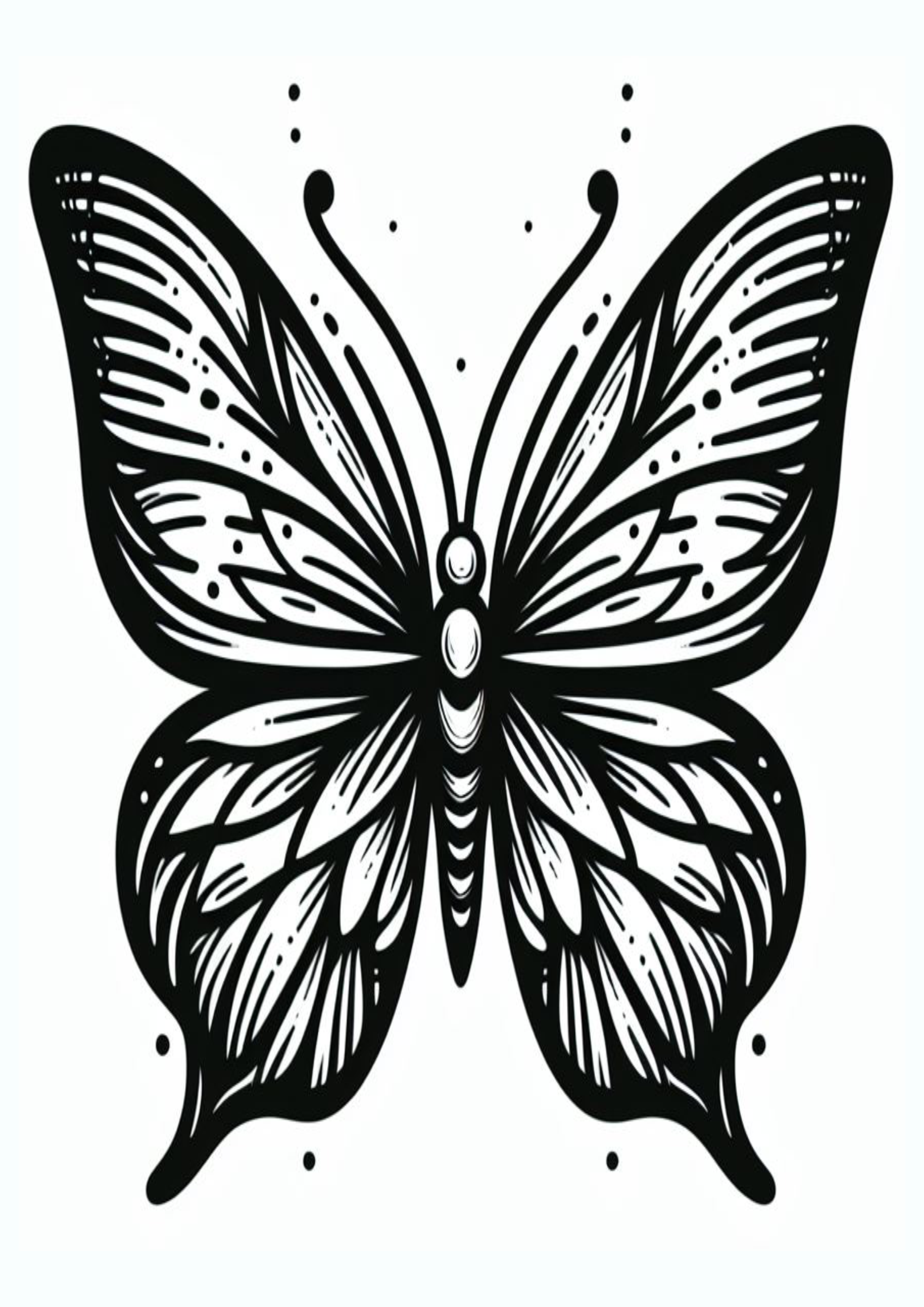 Desenho simples para tatuagem borboleta minimalista monocromático png