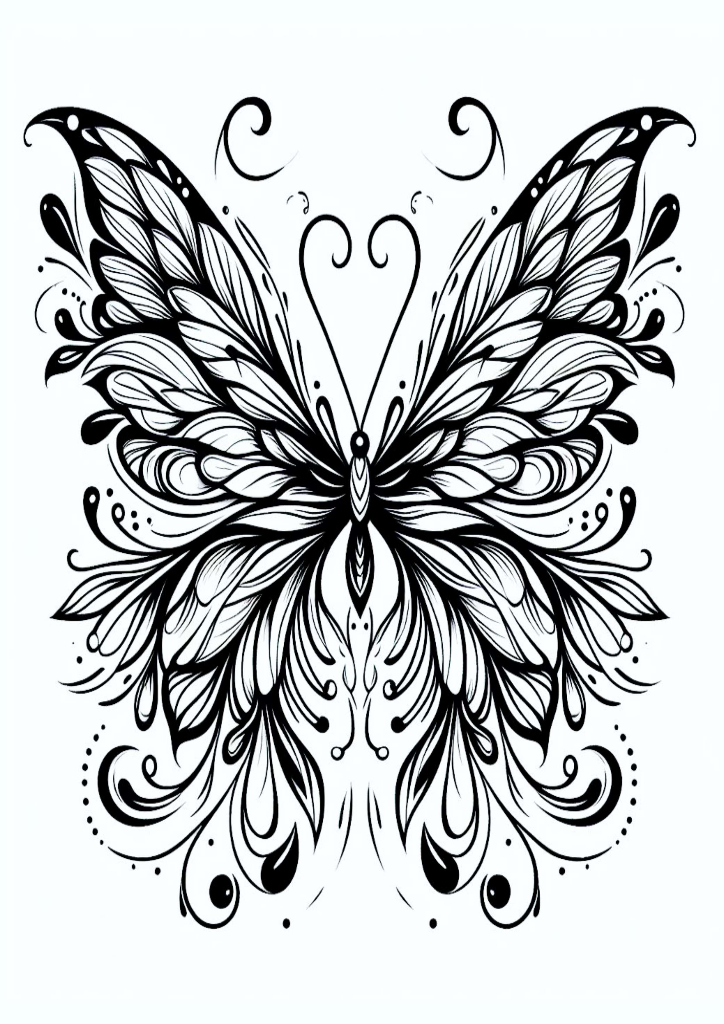 Desenho simples para tatuagem feminina borboleta minimalista monocromático artes visuais png