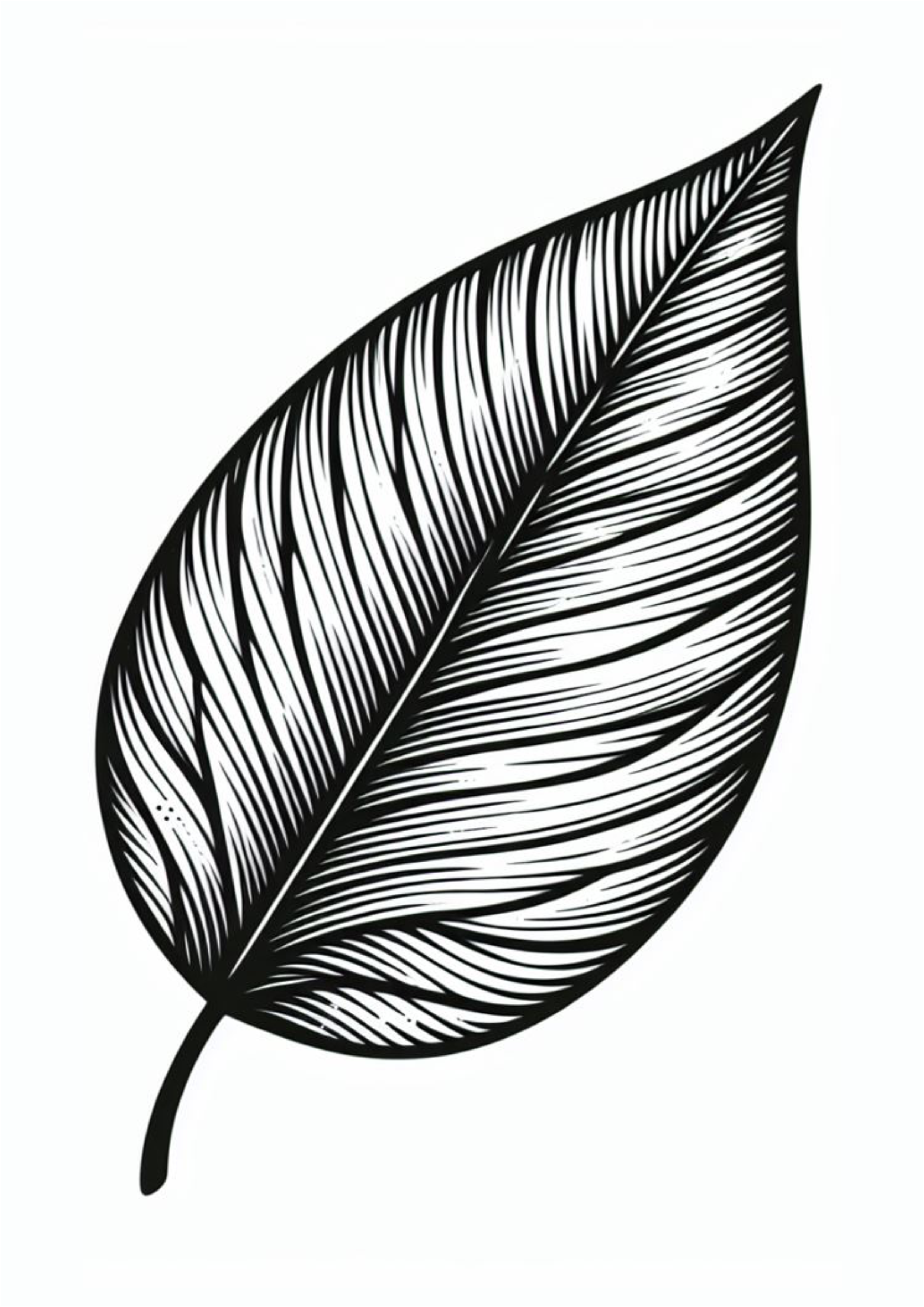 Desenho simples para tatuagem folhas tatoo ilustração png