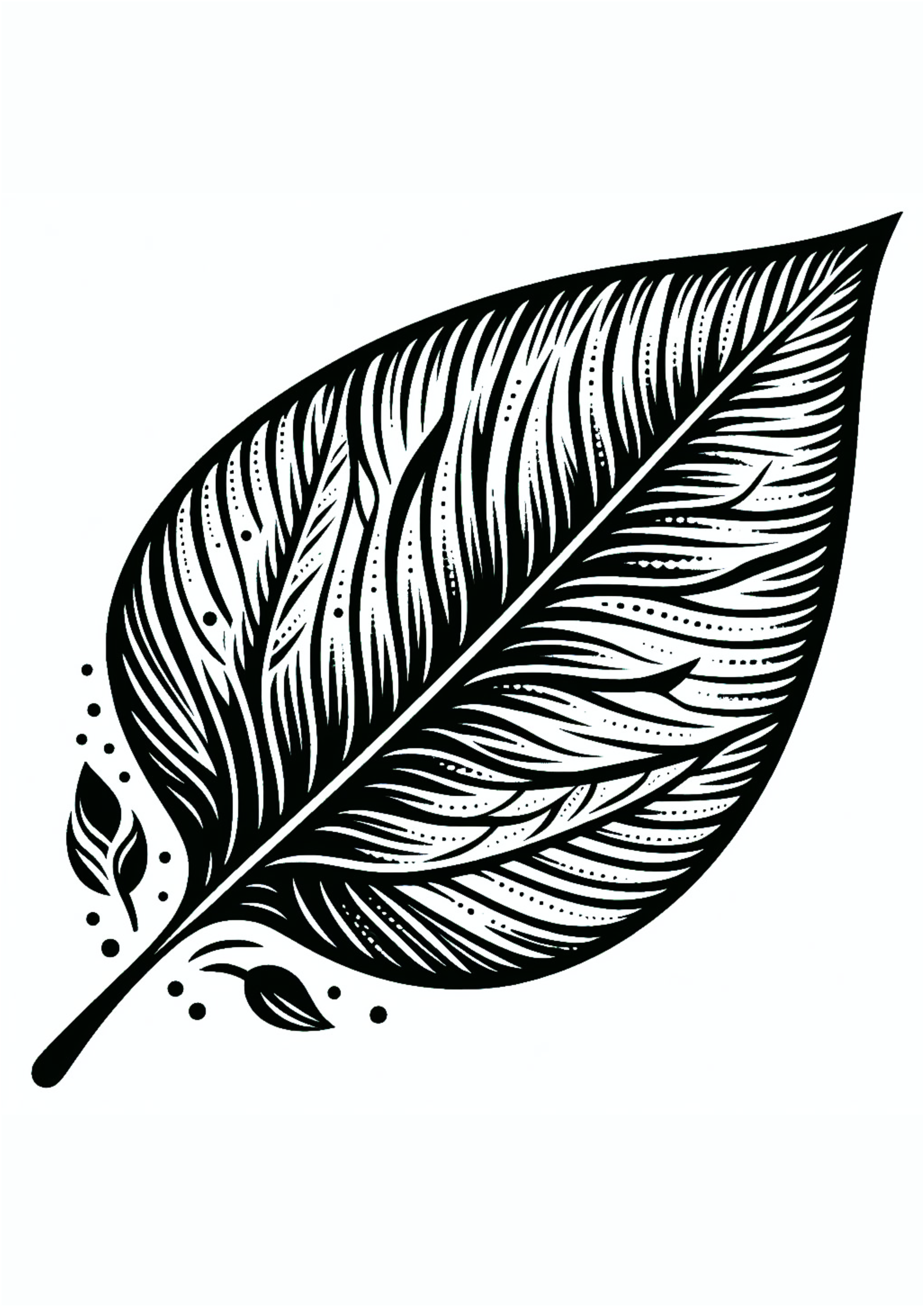 Desenho simples para tatuagem folhas png image