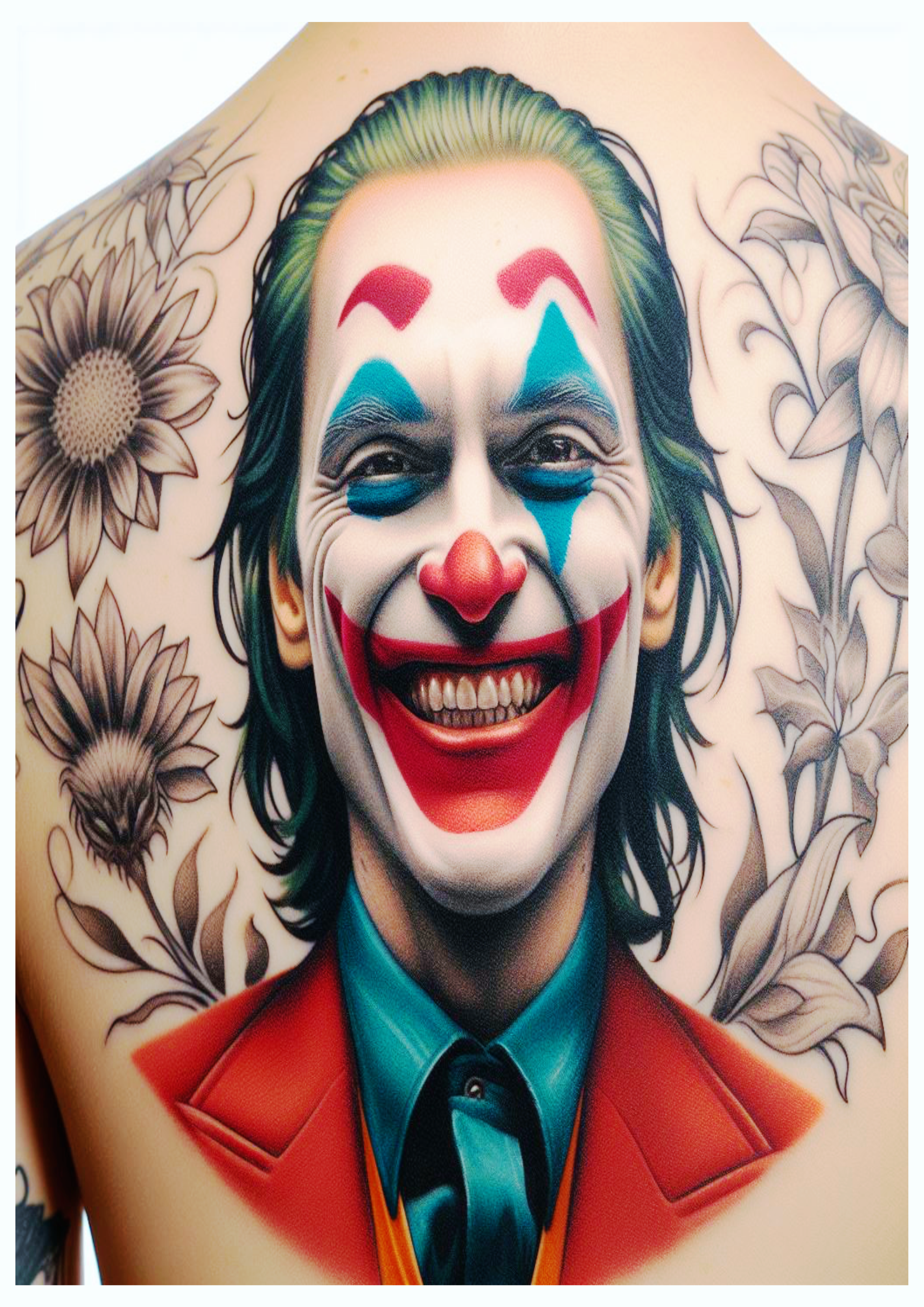 Desenho para tatuagem nas costas riscos para imprimir Coringa Joker desenhista png