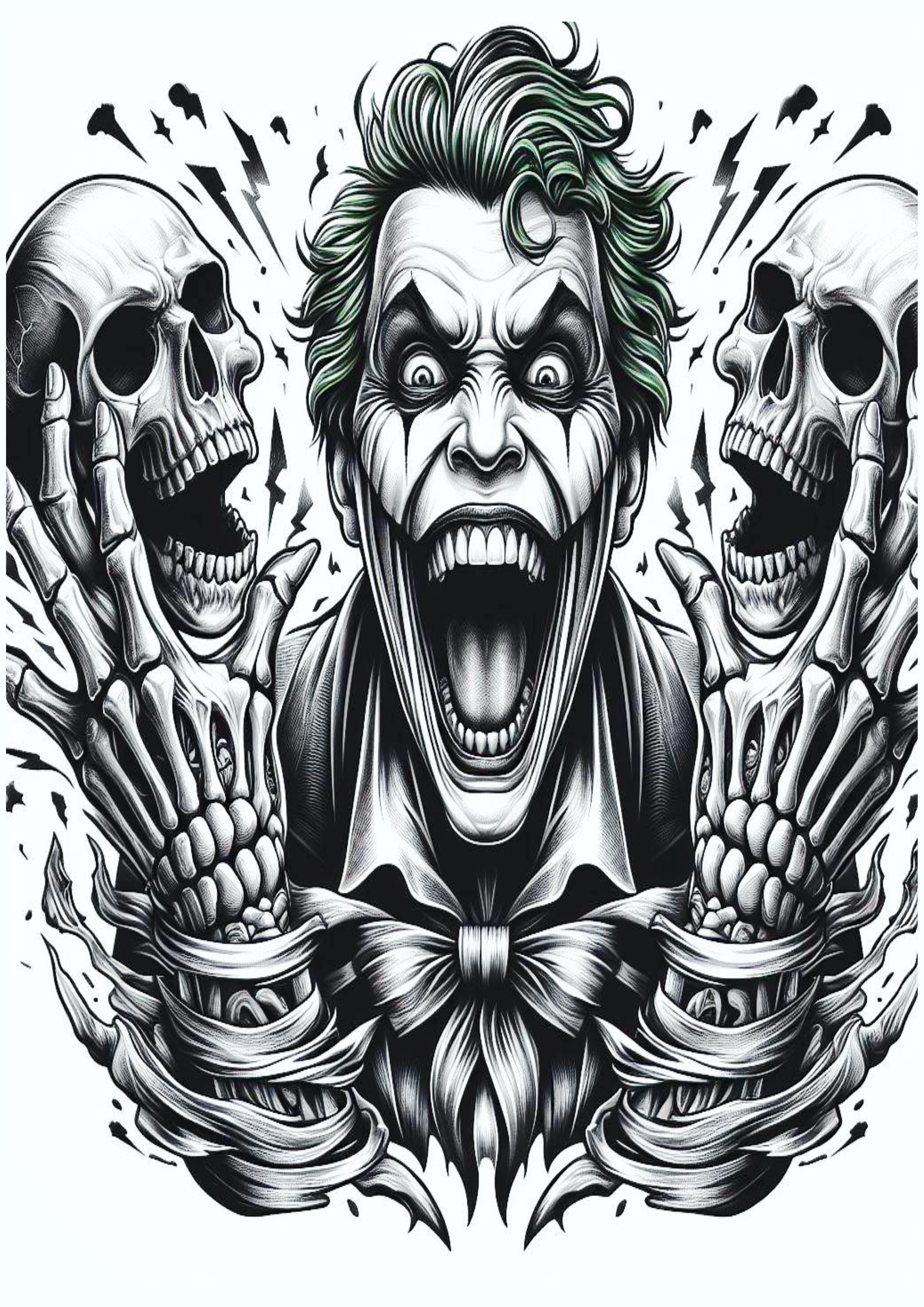 Tatuagem realista Coringa Joker png