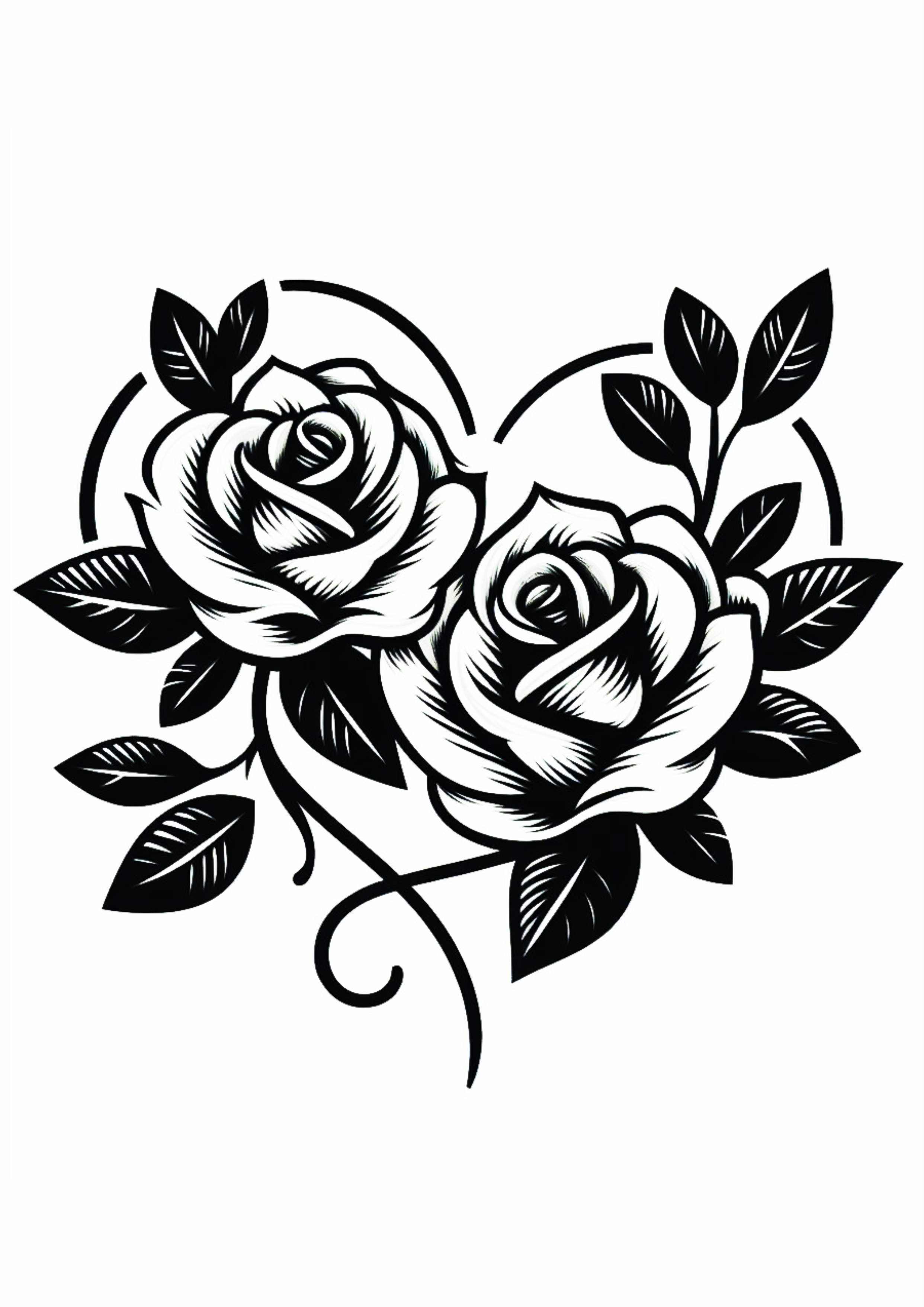 Desenho simples para tatuagem feminina flores em forma de coração png rabisco minimalista