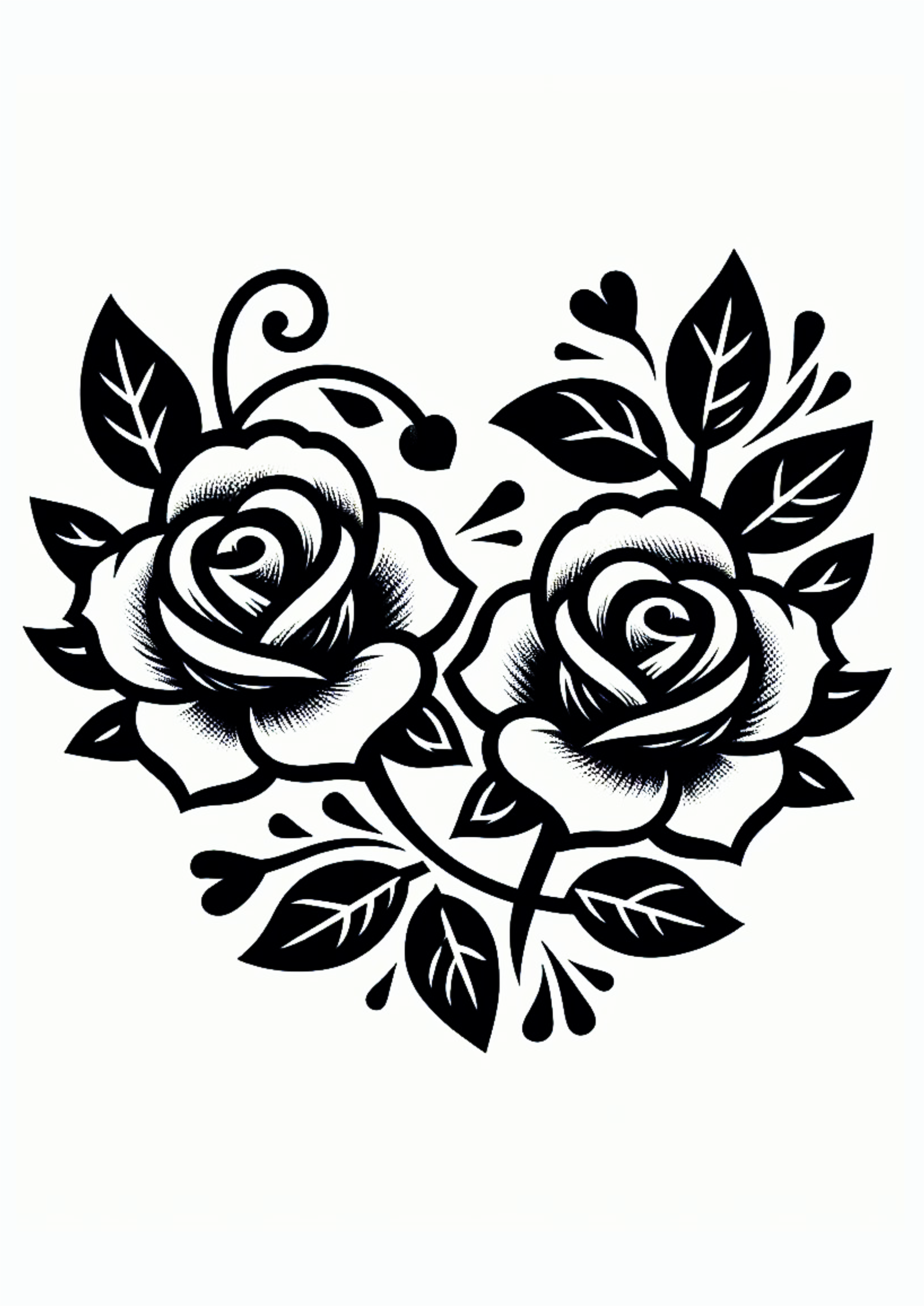 Desenho simples para tatuagem feminina flores e folhas em forma de coração png rabisco minimalista
