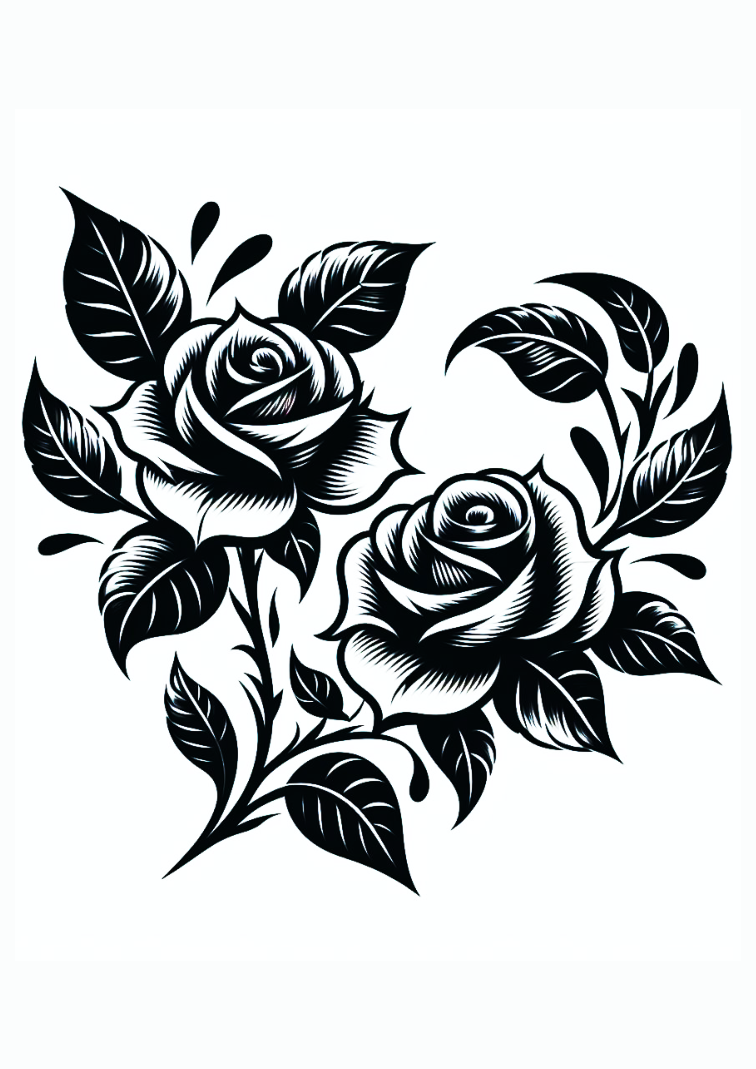 Flores em formato de coração tatuagem feminina png