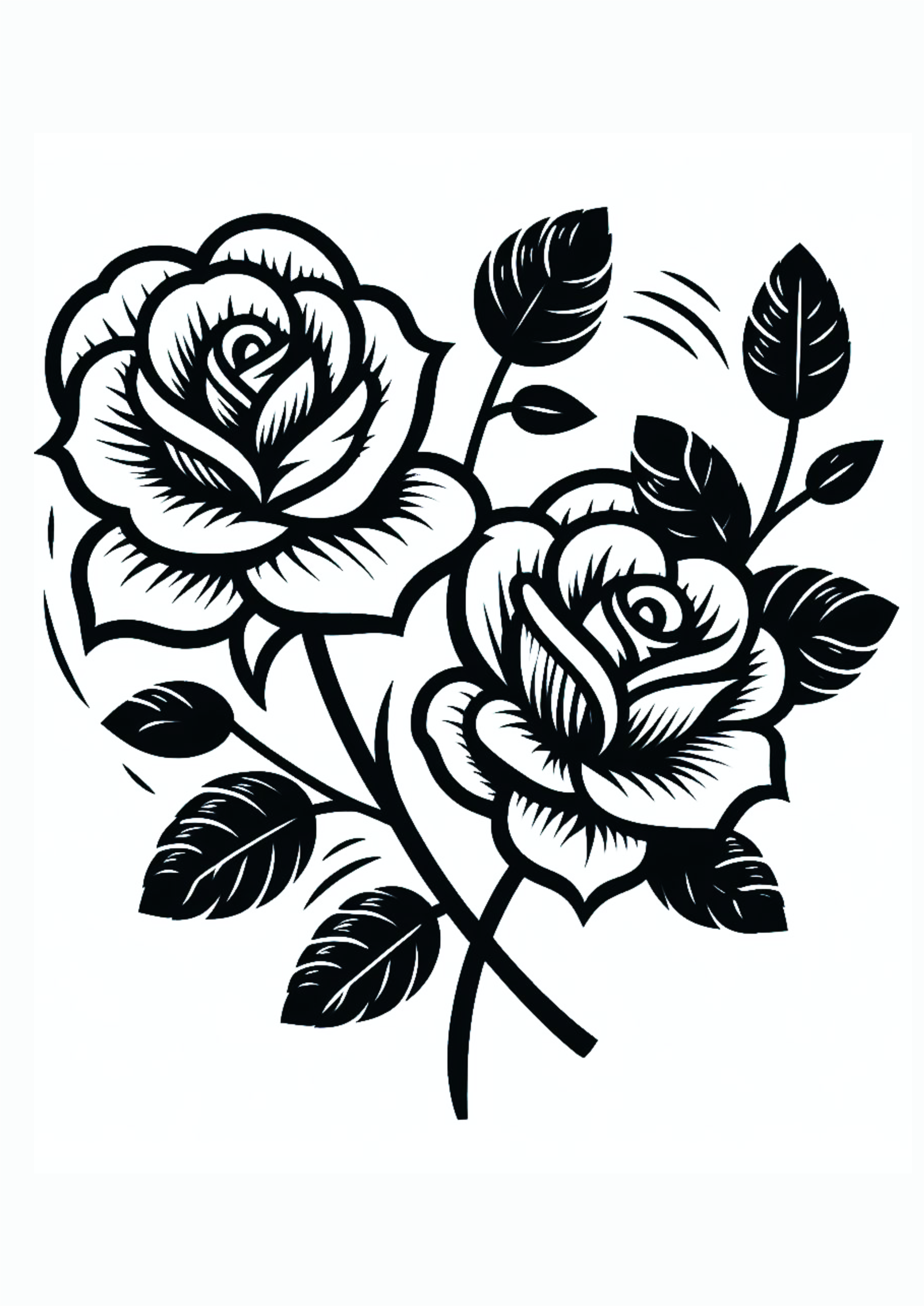 Flores em formato de coração desenho para tatuagem feminina png