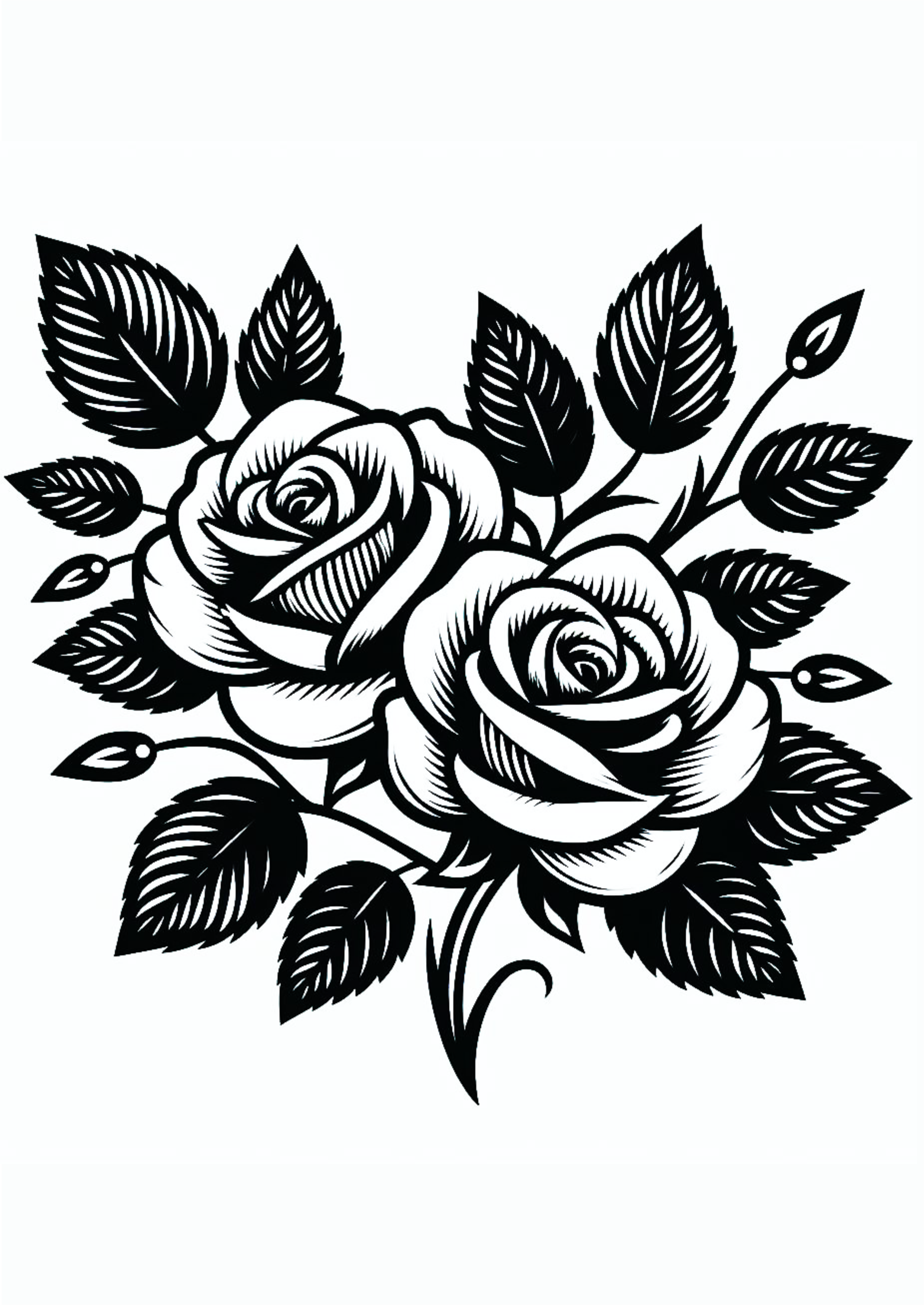 Flores e folhas desenho simples para tatuagem feminina arte conceitual png