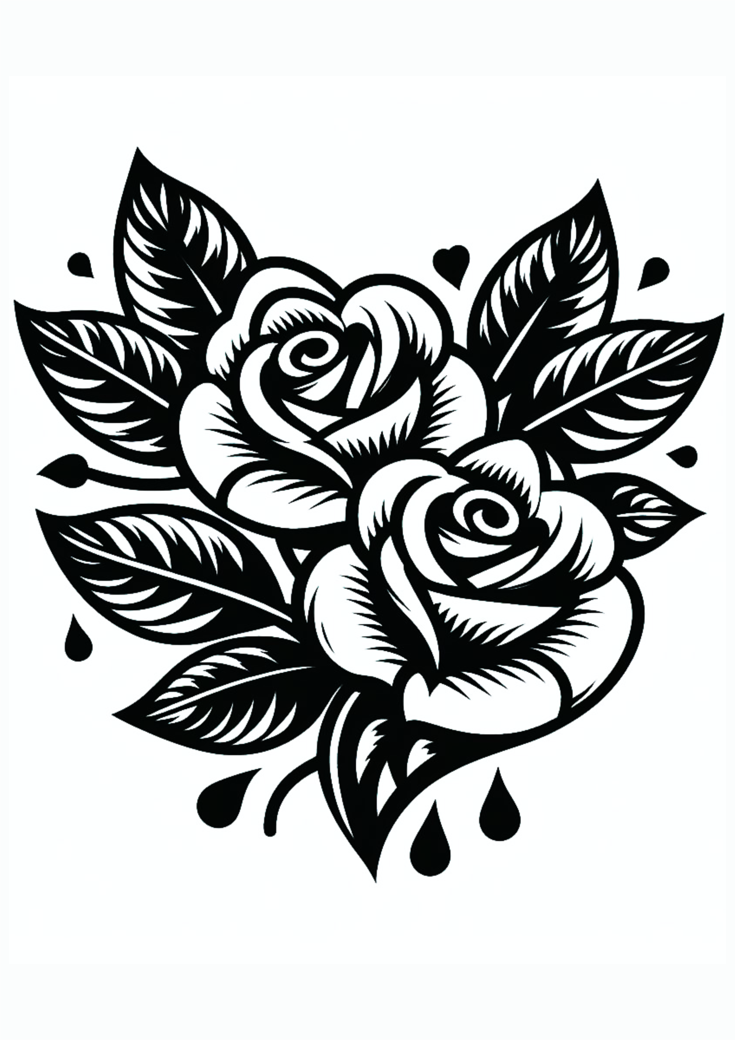 Flores e folhas desenho simples para tatuagem feminina minimalista png