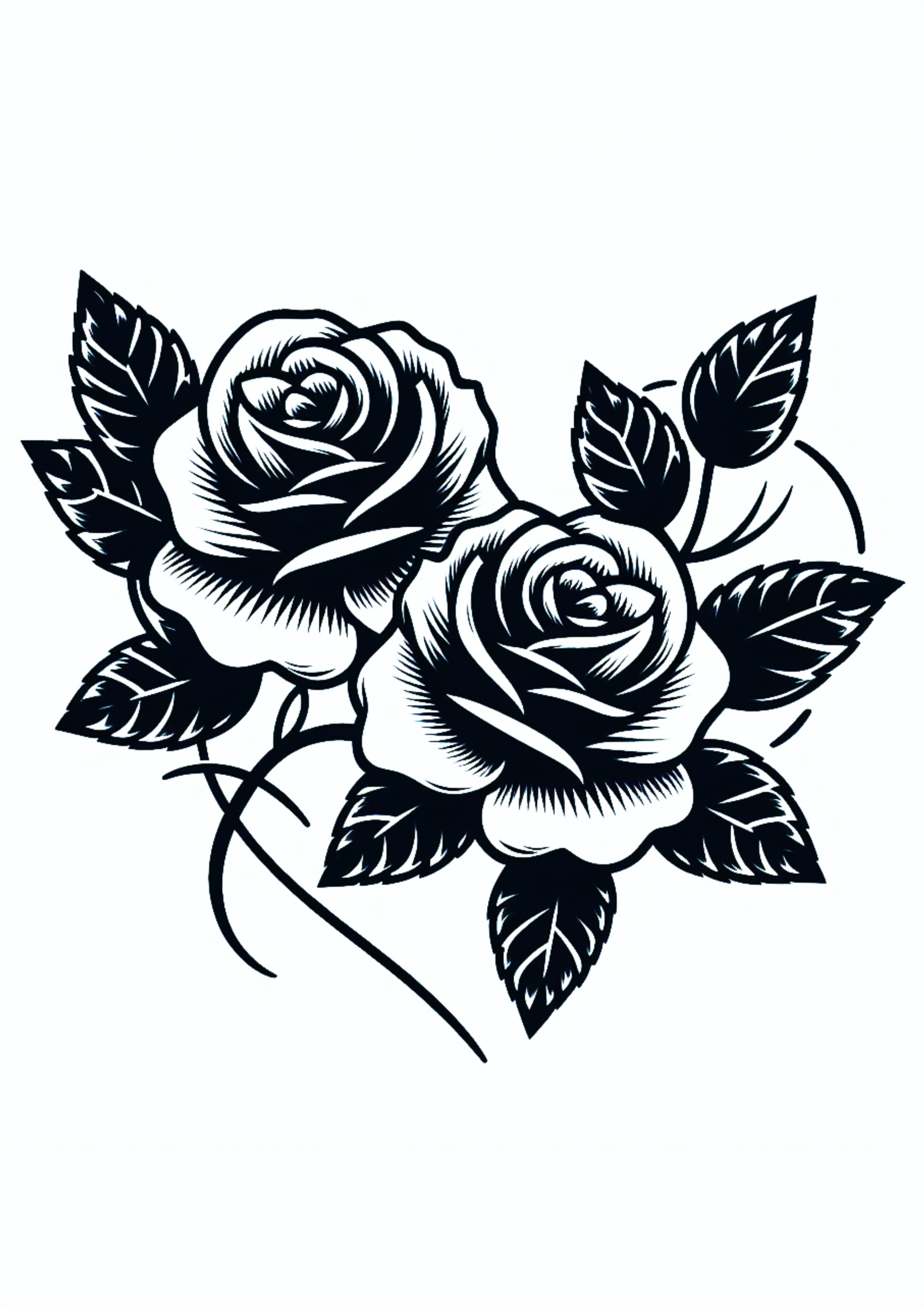 Flores e folhas desenho simples para tatuagem feminina minimalista tatoo simple design png