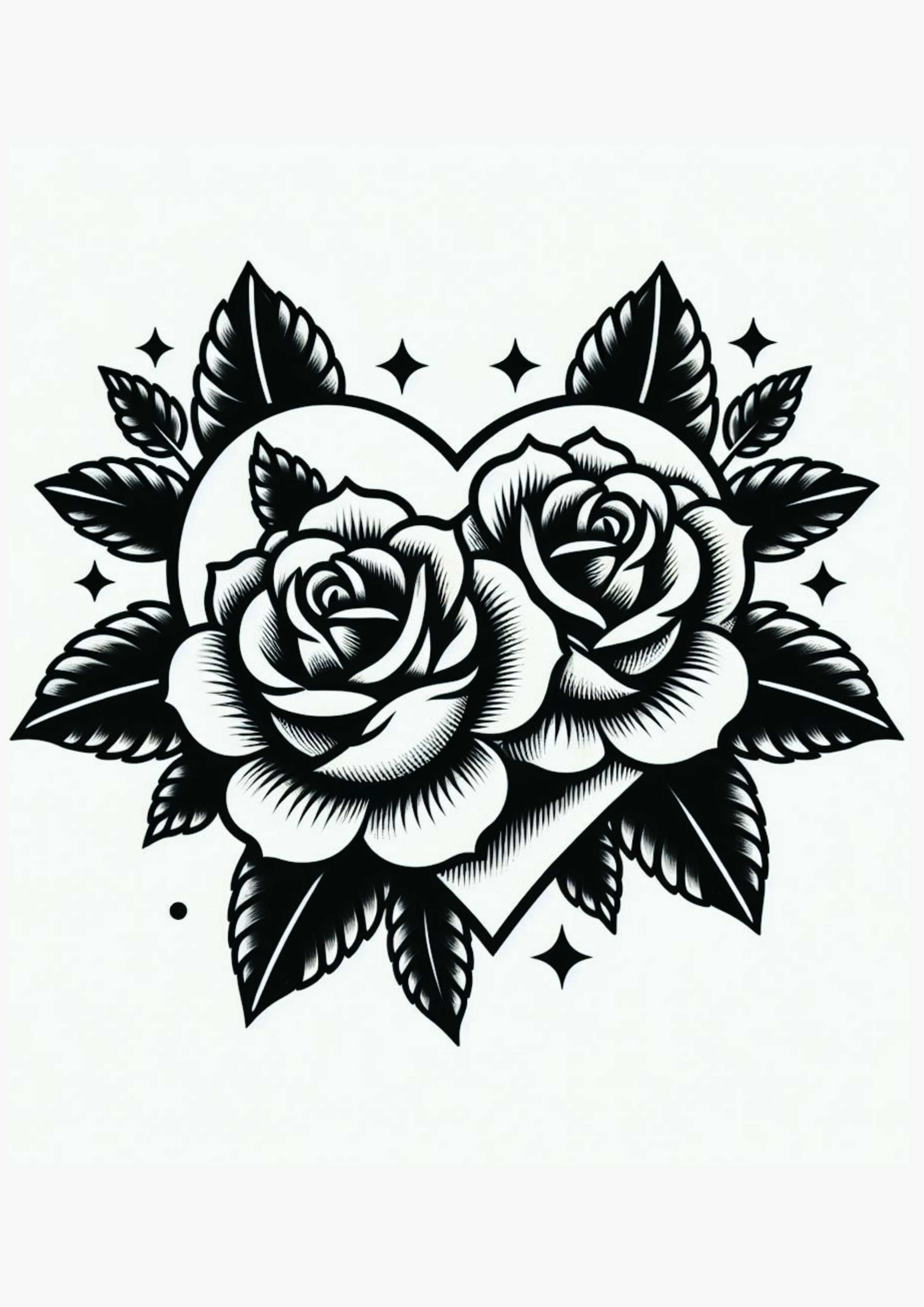 Flor tatuagem minimalista coração png