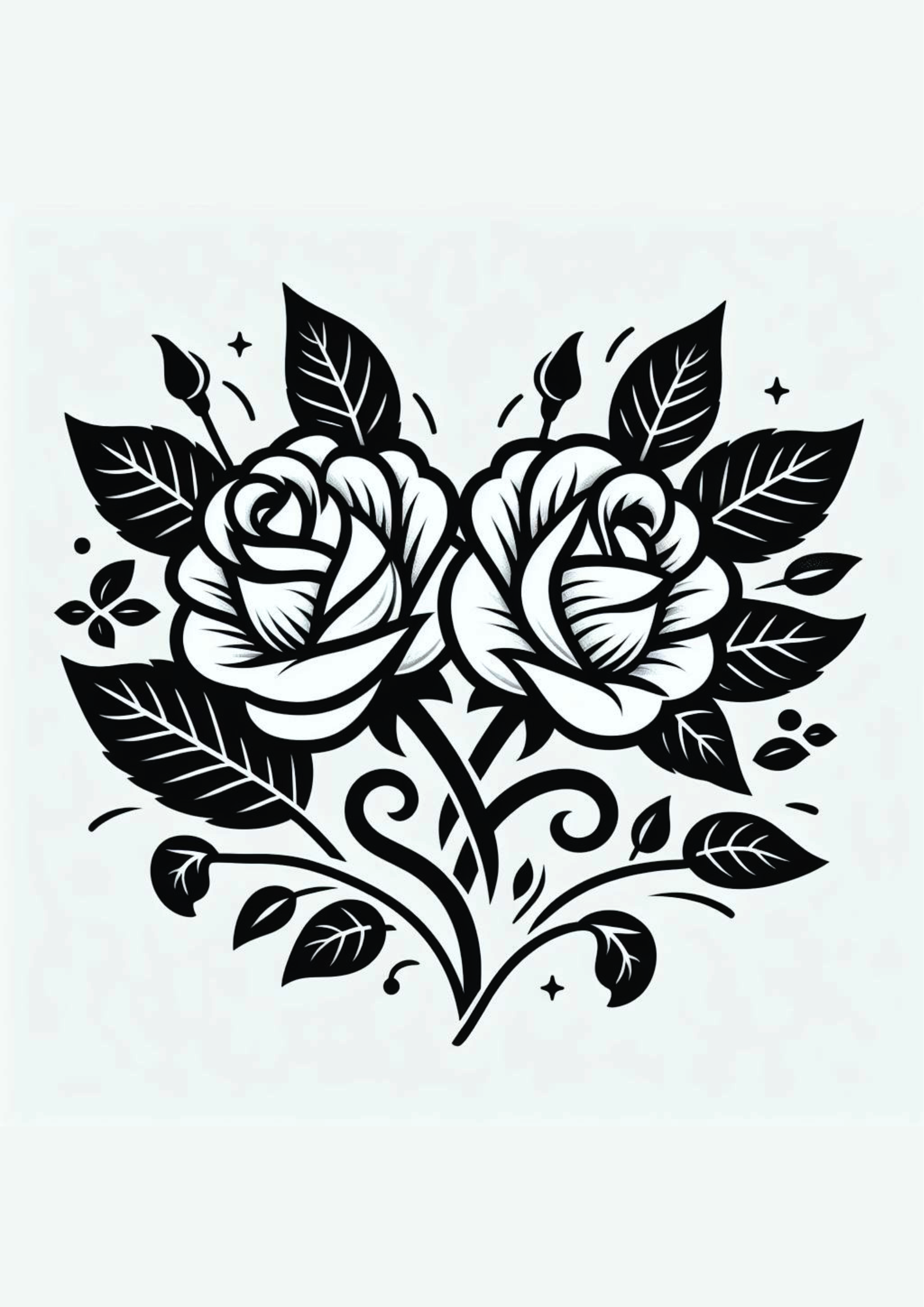Flor tatuagem minimalista desenho simples png