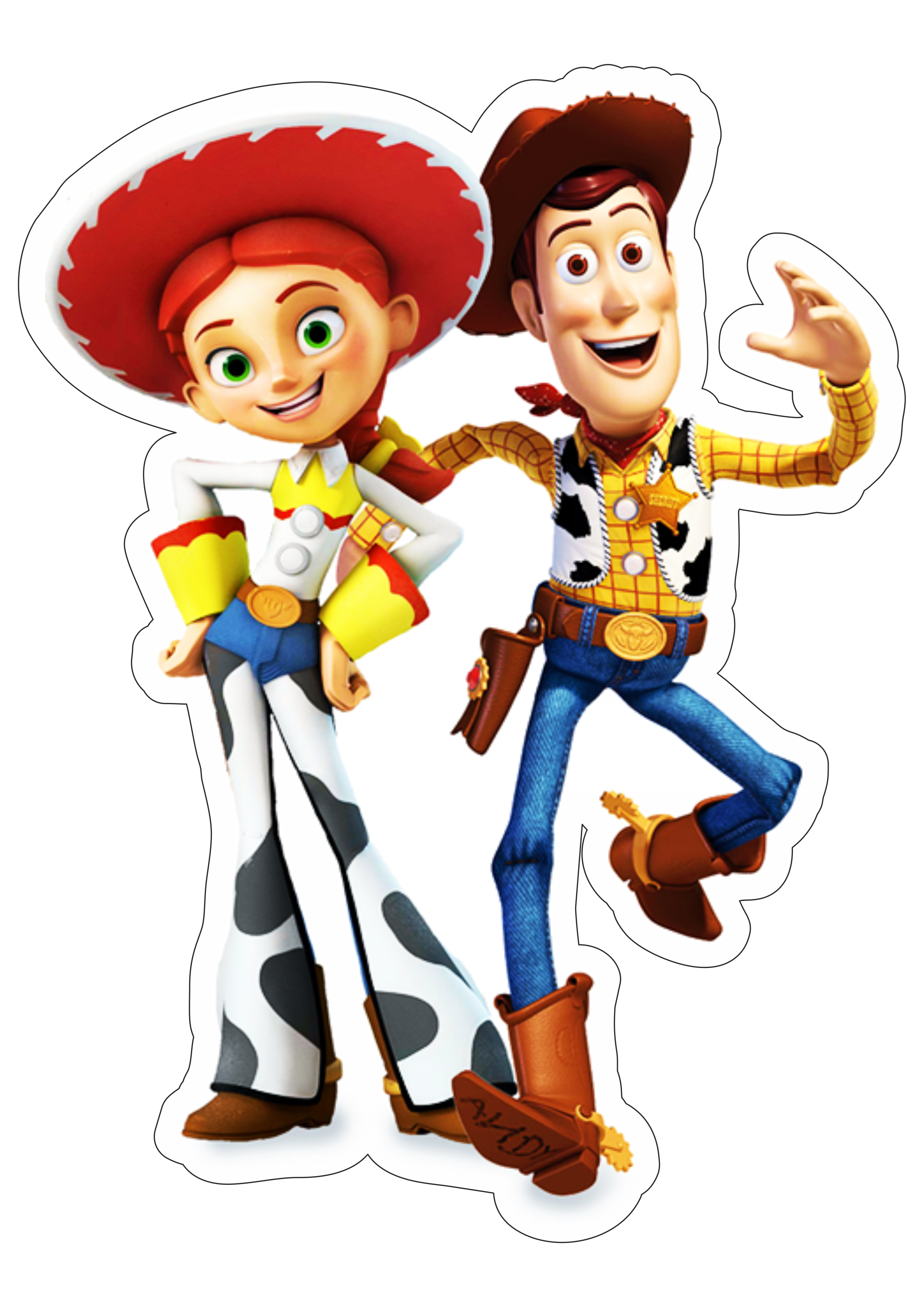 Toy story filme infantil Disney xerife Woody Jessie cowboy brinquedos png