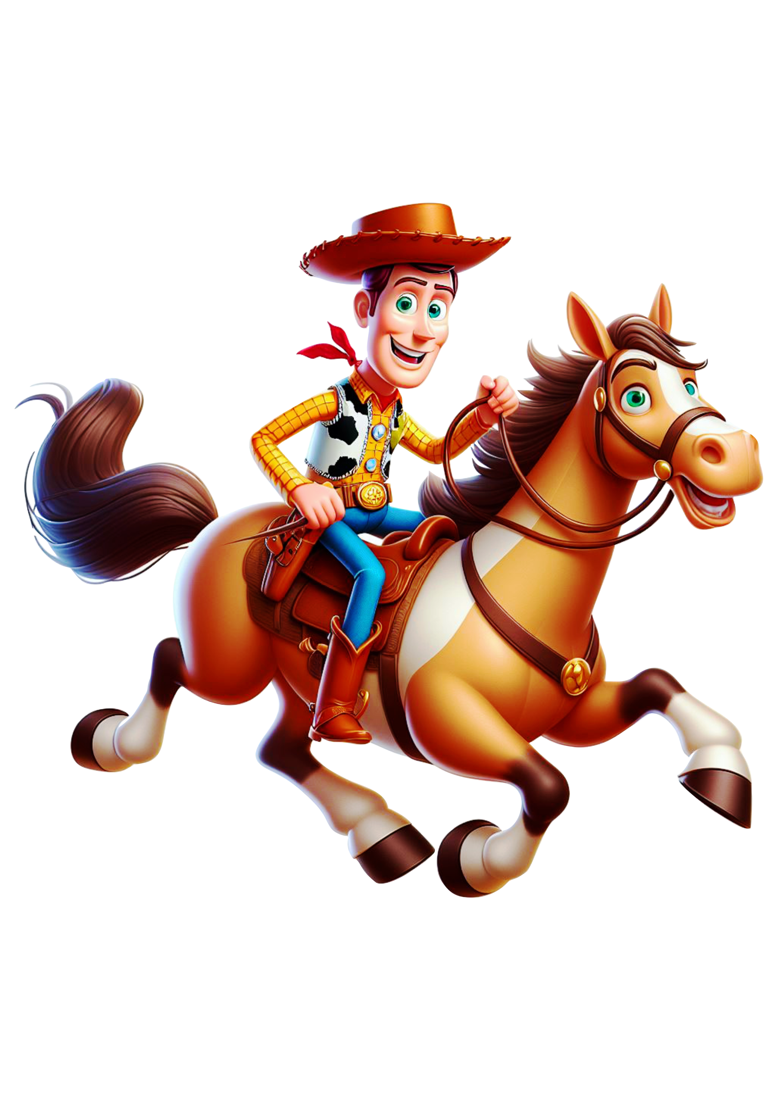 Xerife Woody montado no cavalo Toy Story animação infantil Disney png