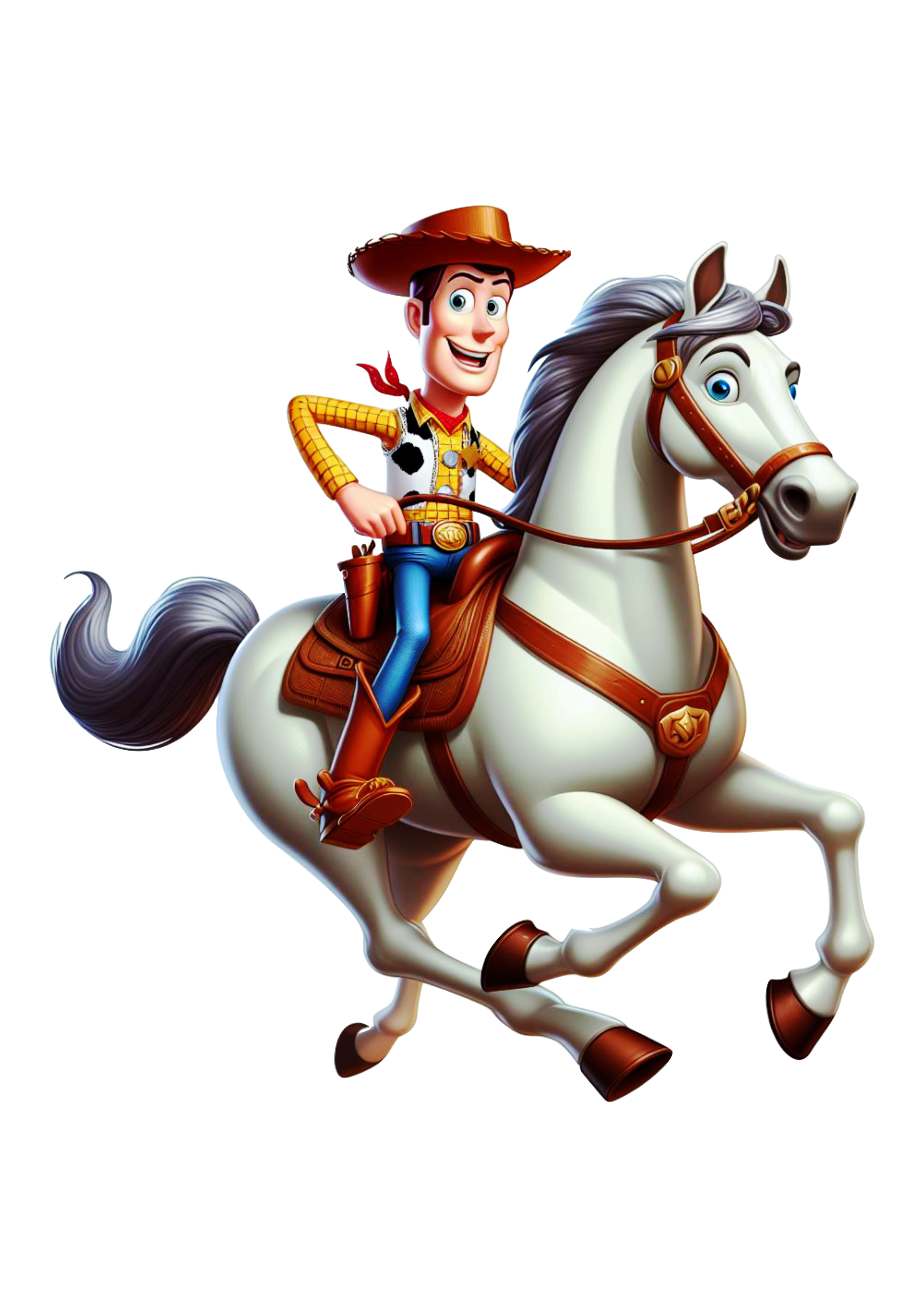 Xerife Woody montado no cavalo Toy Story animação infantil Disney png image clipart