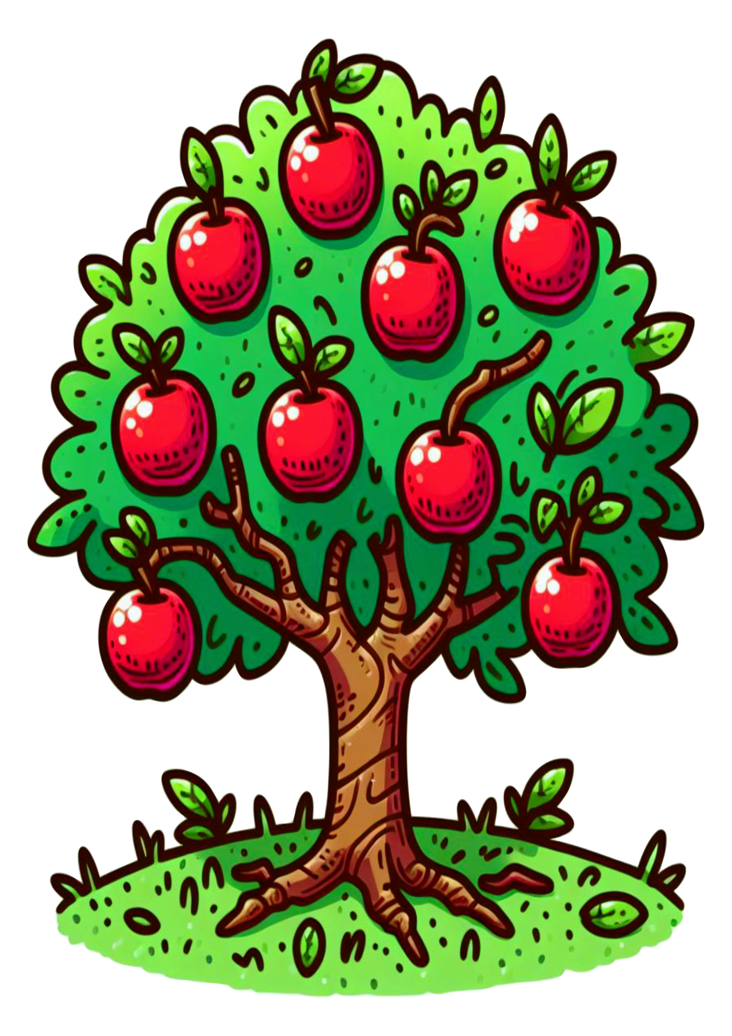 Imagens de árvores macieira desenho cartoon png