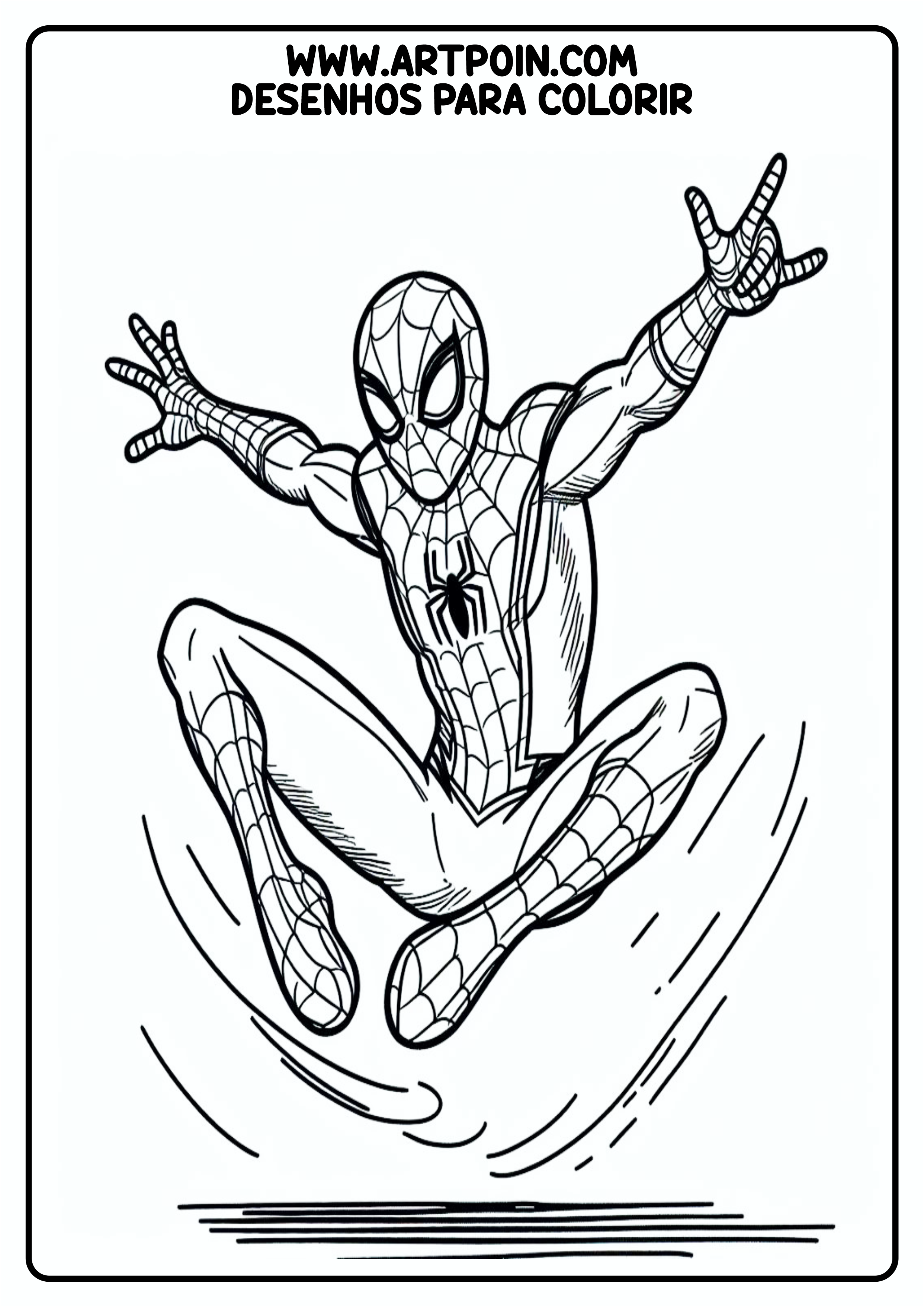 O espetacular Homem-Aranha desenho para colorir png