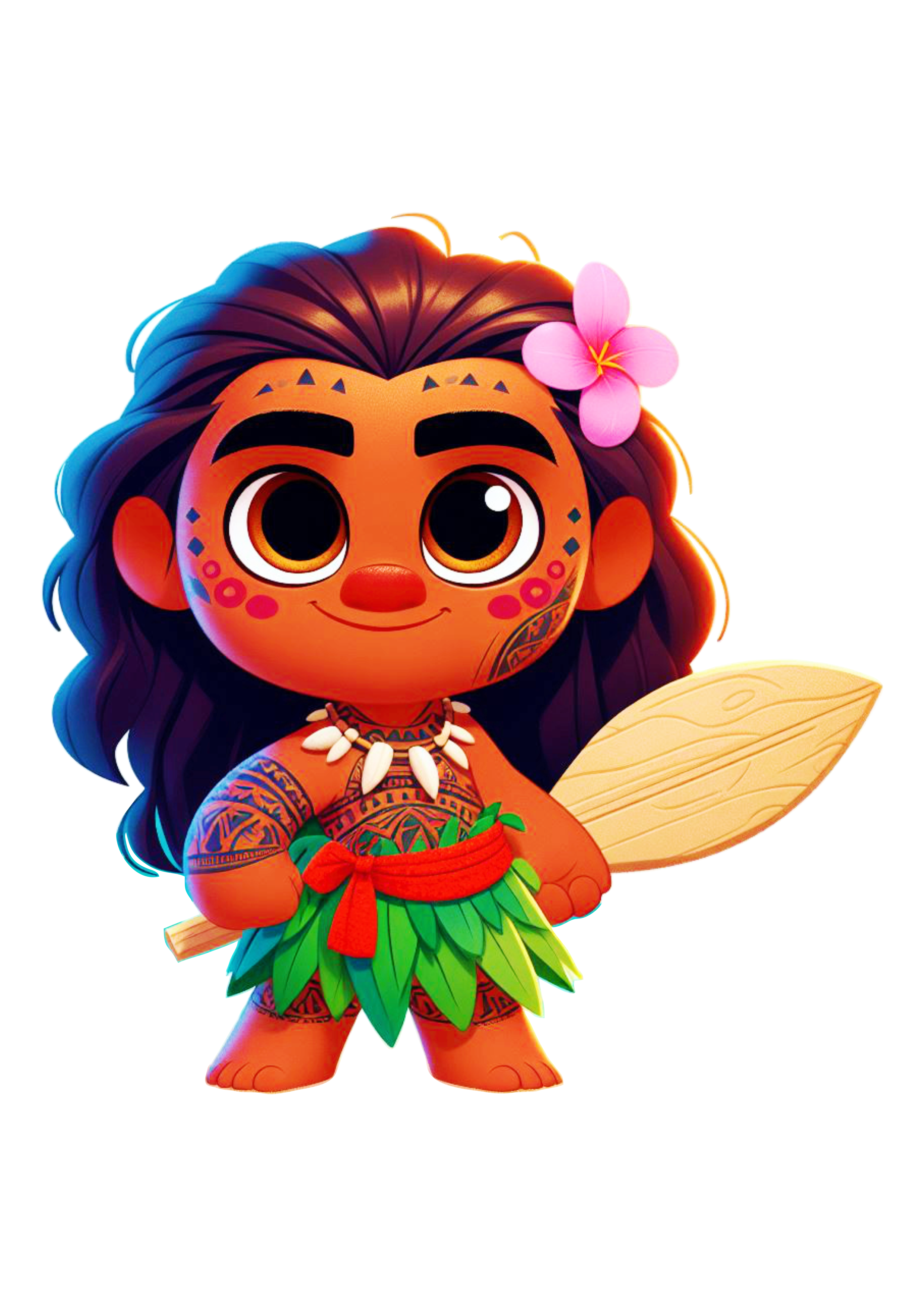 Maui personagem Disney Moana desenho infantil fundo transparente ilustração png