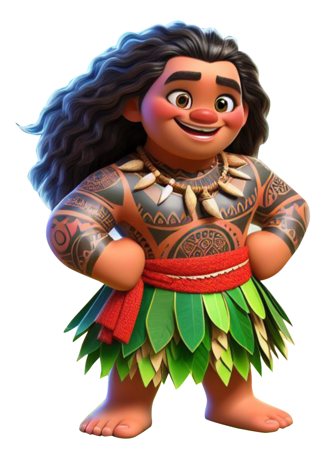 Maui personagem Disney Moana desenho infantil fundo transparente ...